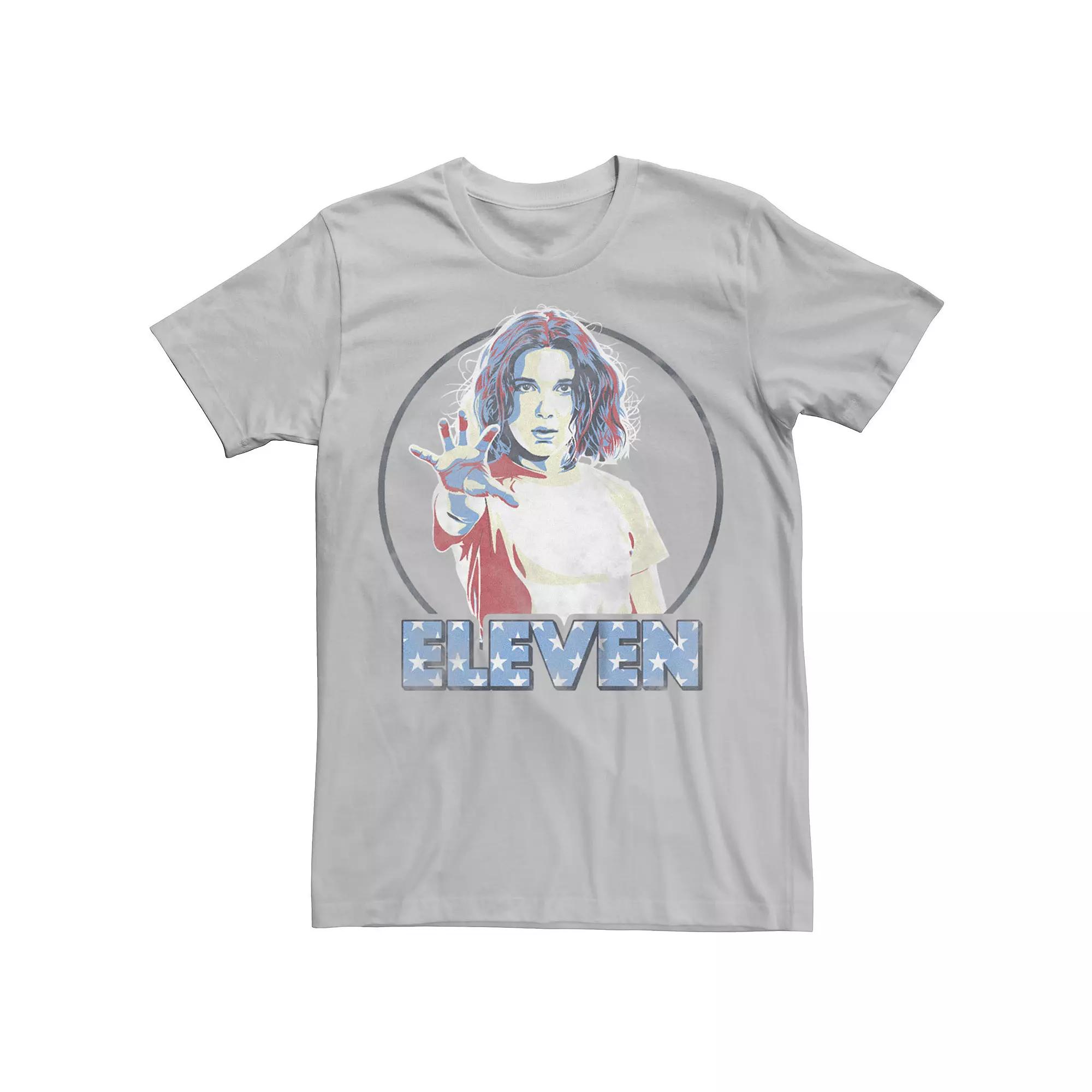 Men's Stranger Things Eleven Stars Filled Letters Graphic Tee,  Product Image