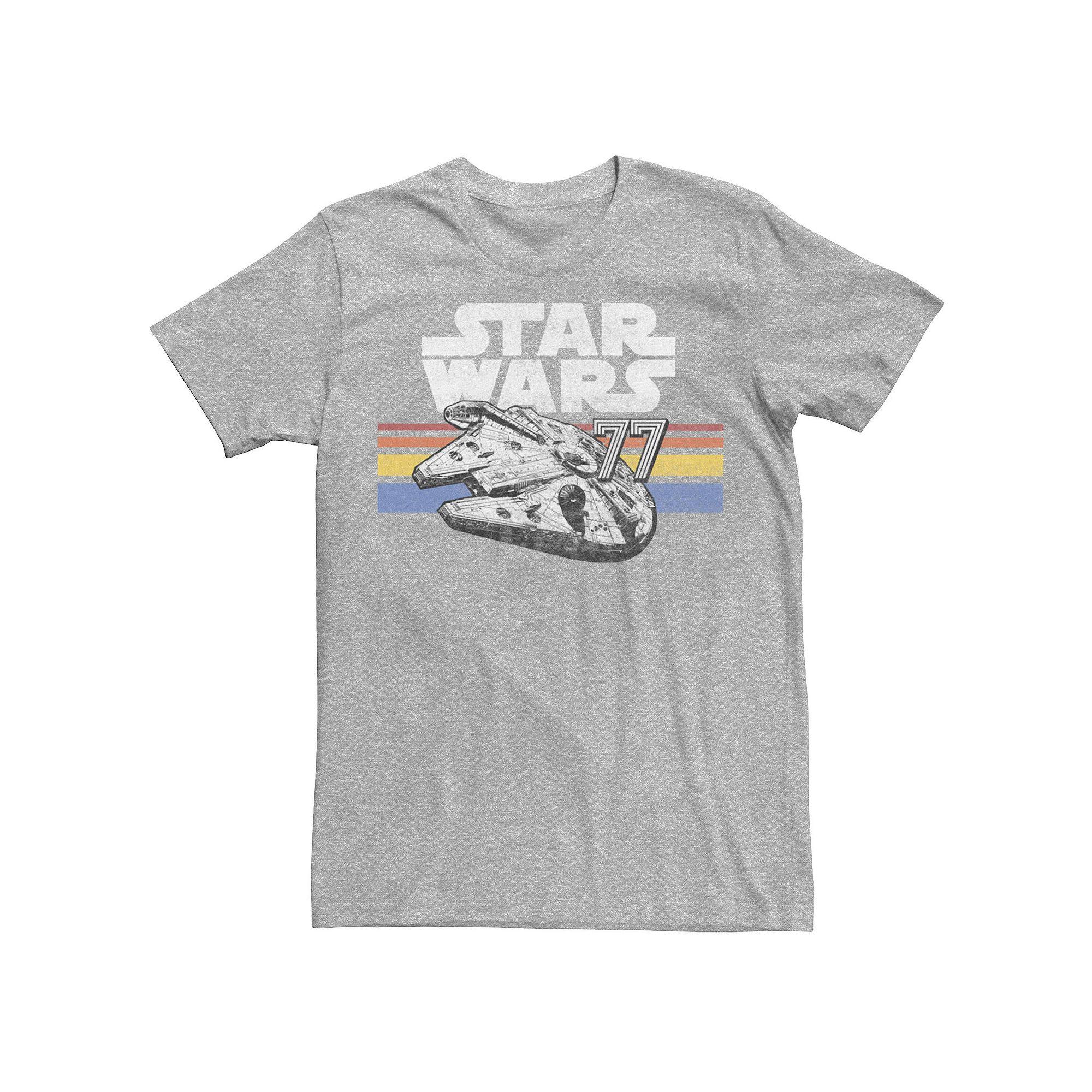 Men's Star Wars Millennium Falcon 77 Retro Lines Logo Tee,  Product Image