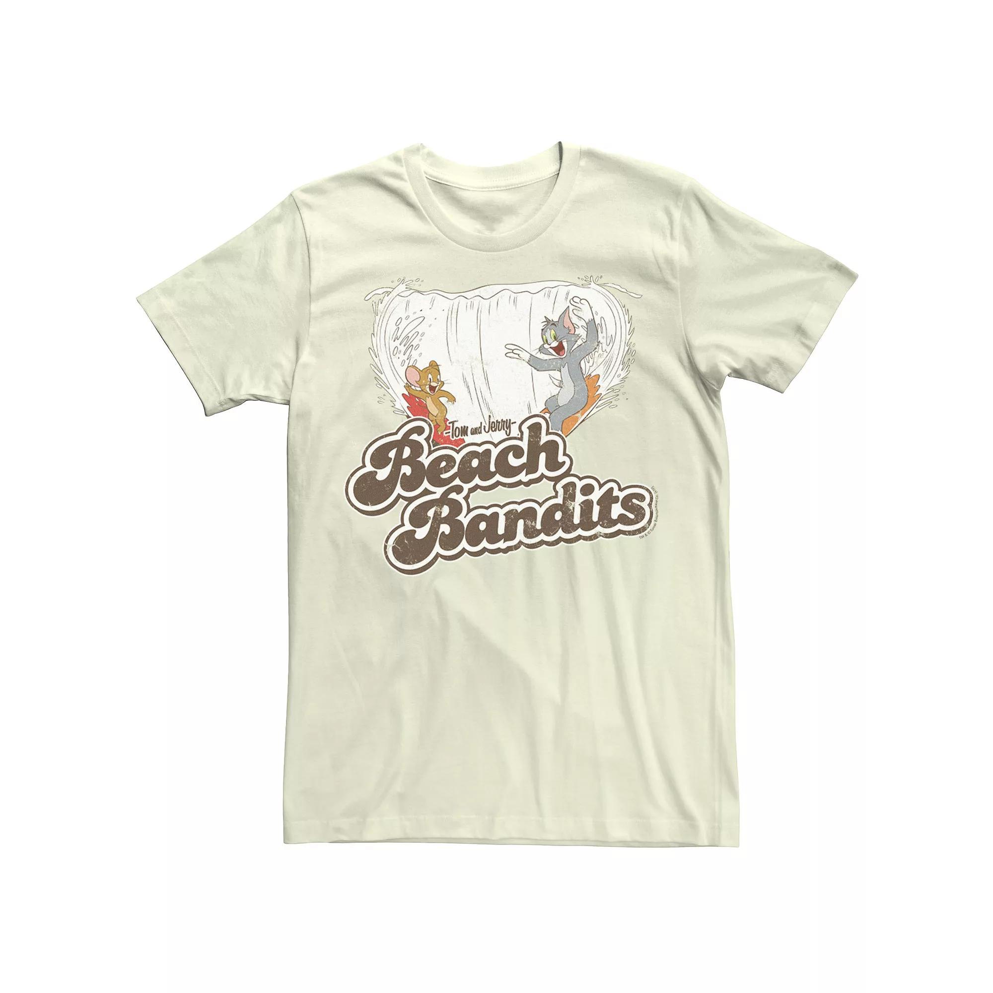 Men's Looney Tunes Tom & Jerry Beach Bandits Distorted Tee,  Product Image