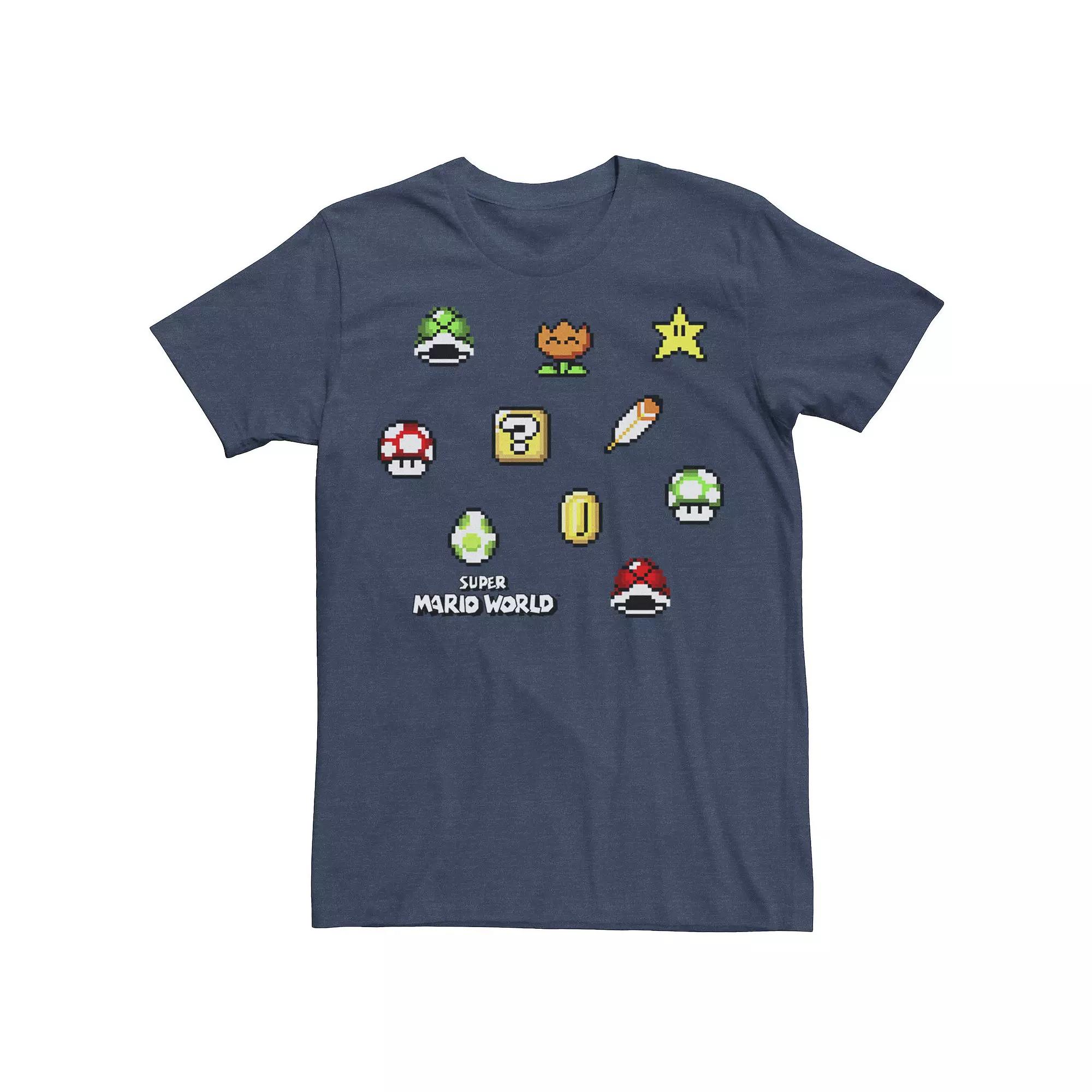 Men's Super Mario 8-Bit Items Tee,  Product Image