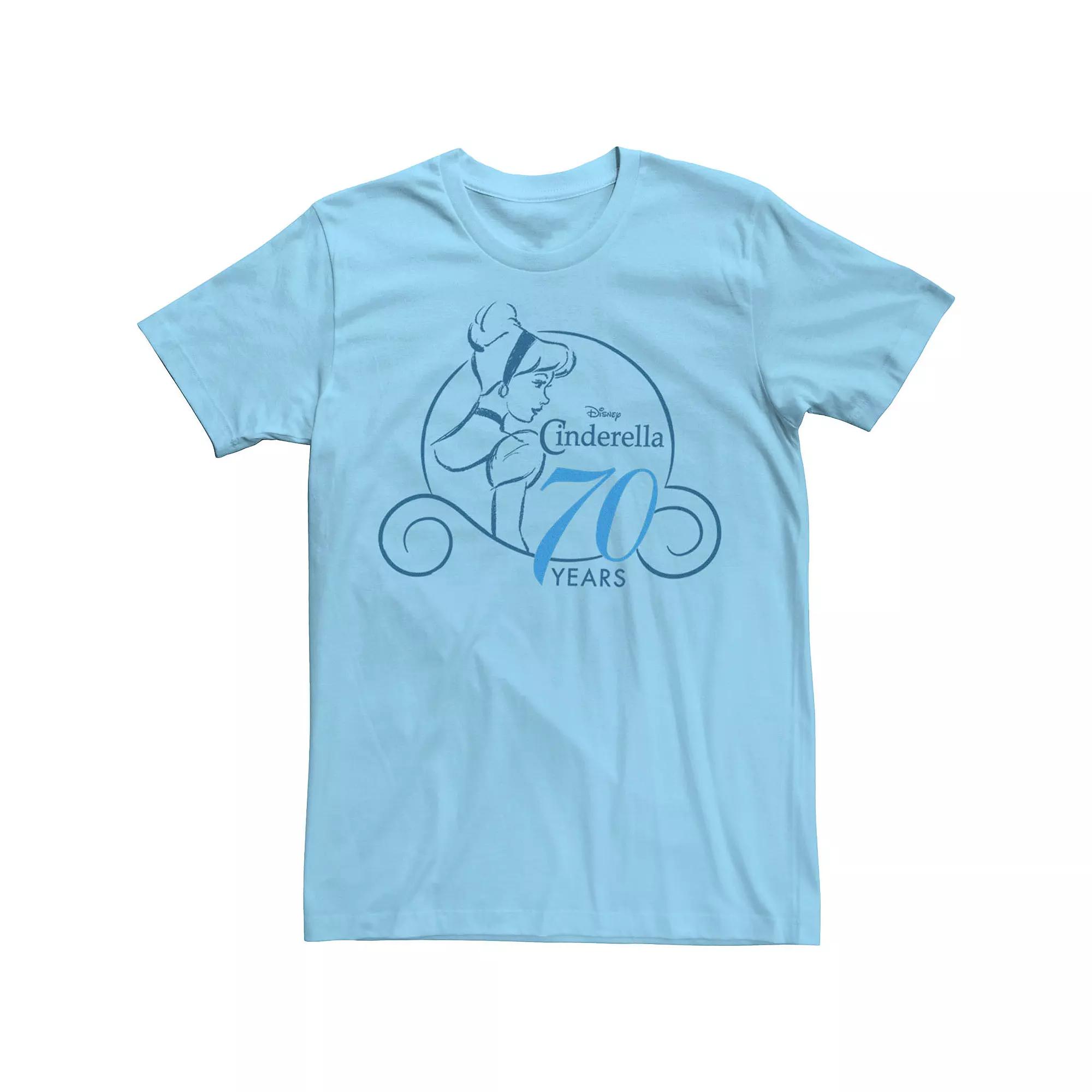 Disney's Cinderella Men's 70th Anniversary Simple Logo Tee,  Product Image