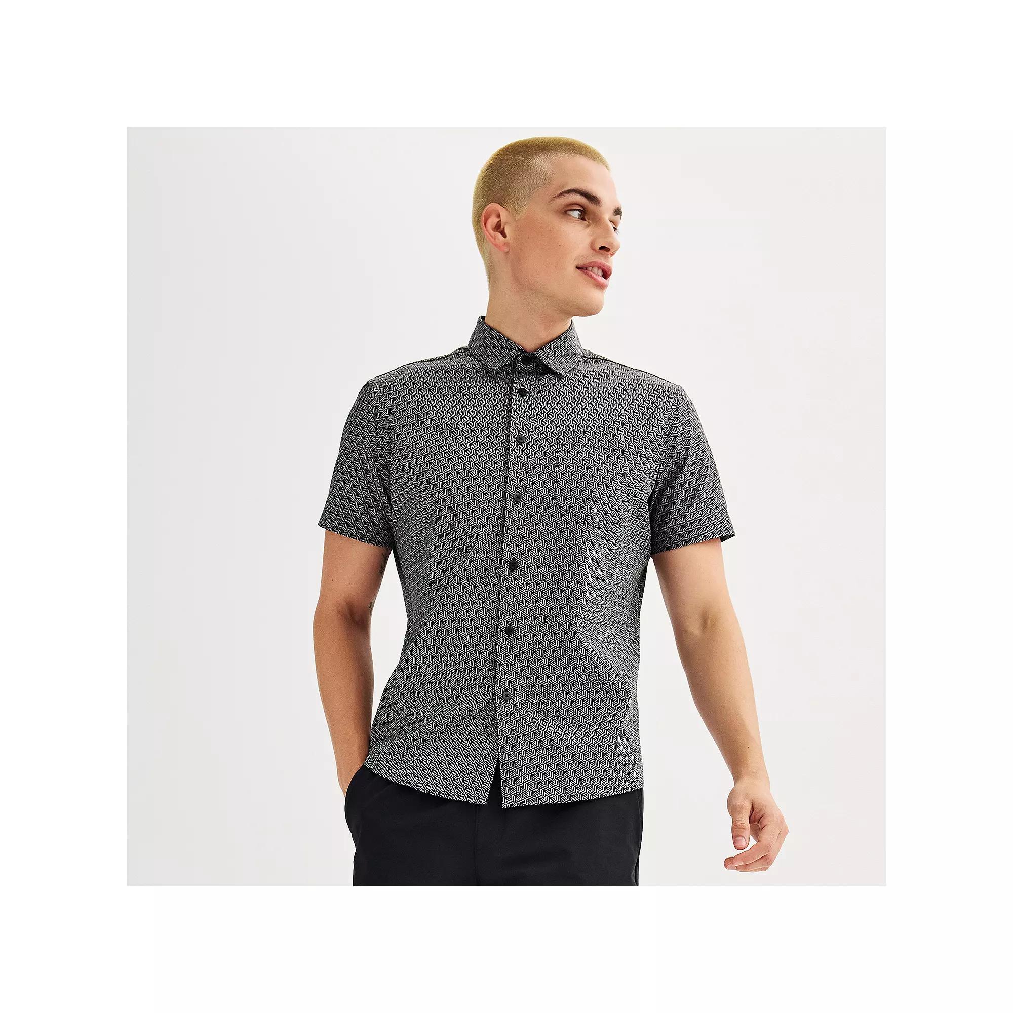 Men's FLX Slim Performance Untucked-Fit Button Down Shirt,  Product Image