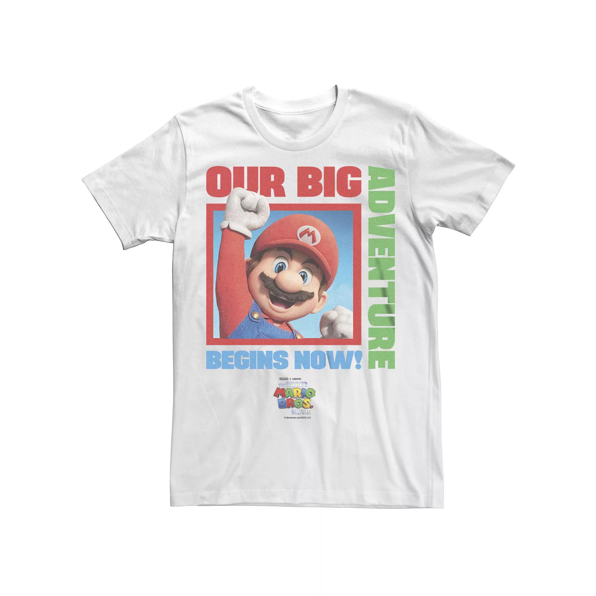 Big & Tall The Super Mario Bros. Movie Our Big Adventure Begins Now Jumpman Graphic Tee, Men's,  Product Image