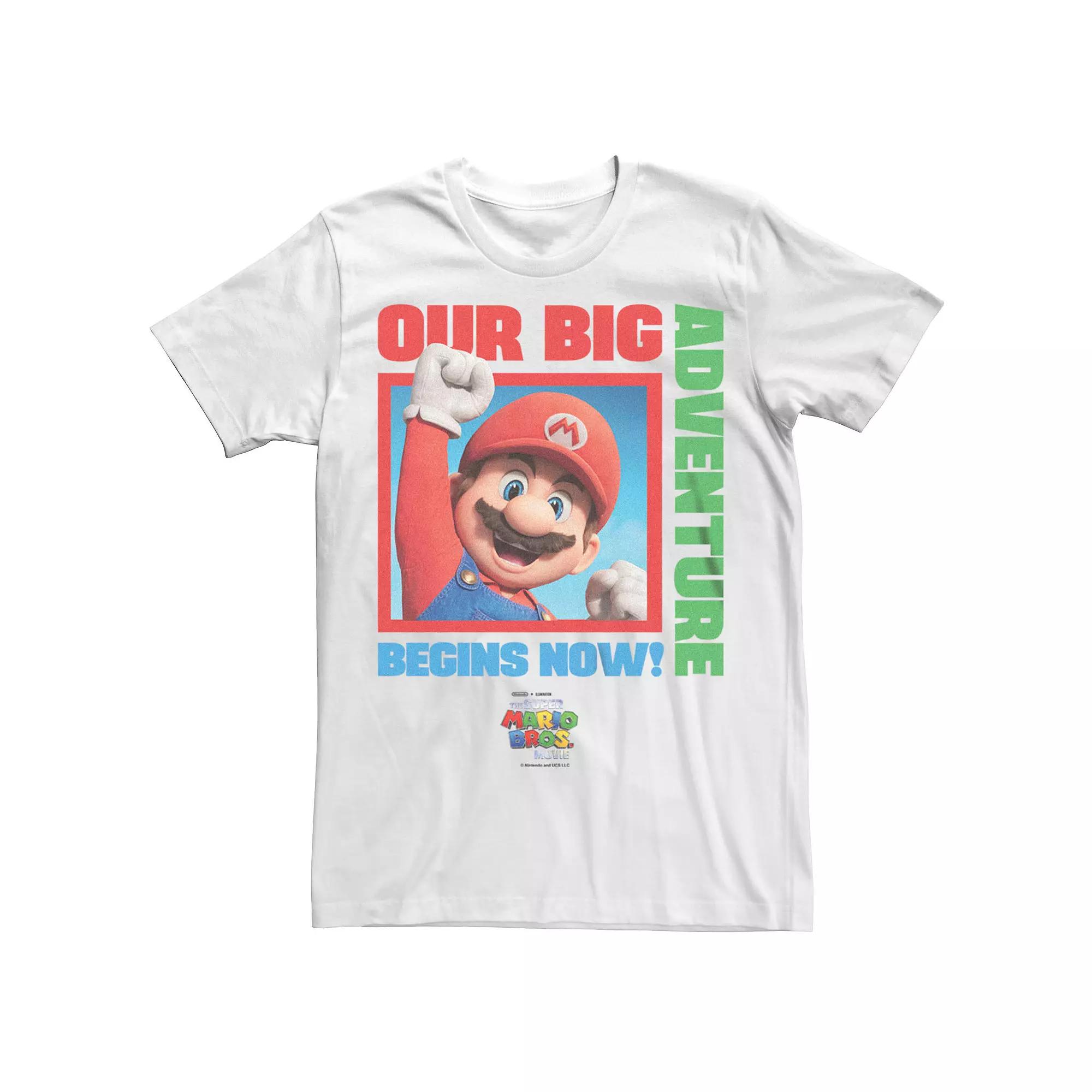 Big & Tall The Super Mario Bros. Movie Our Big Adventure Begins Now Jumpman Graphic Tee, Men's,  Product Image