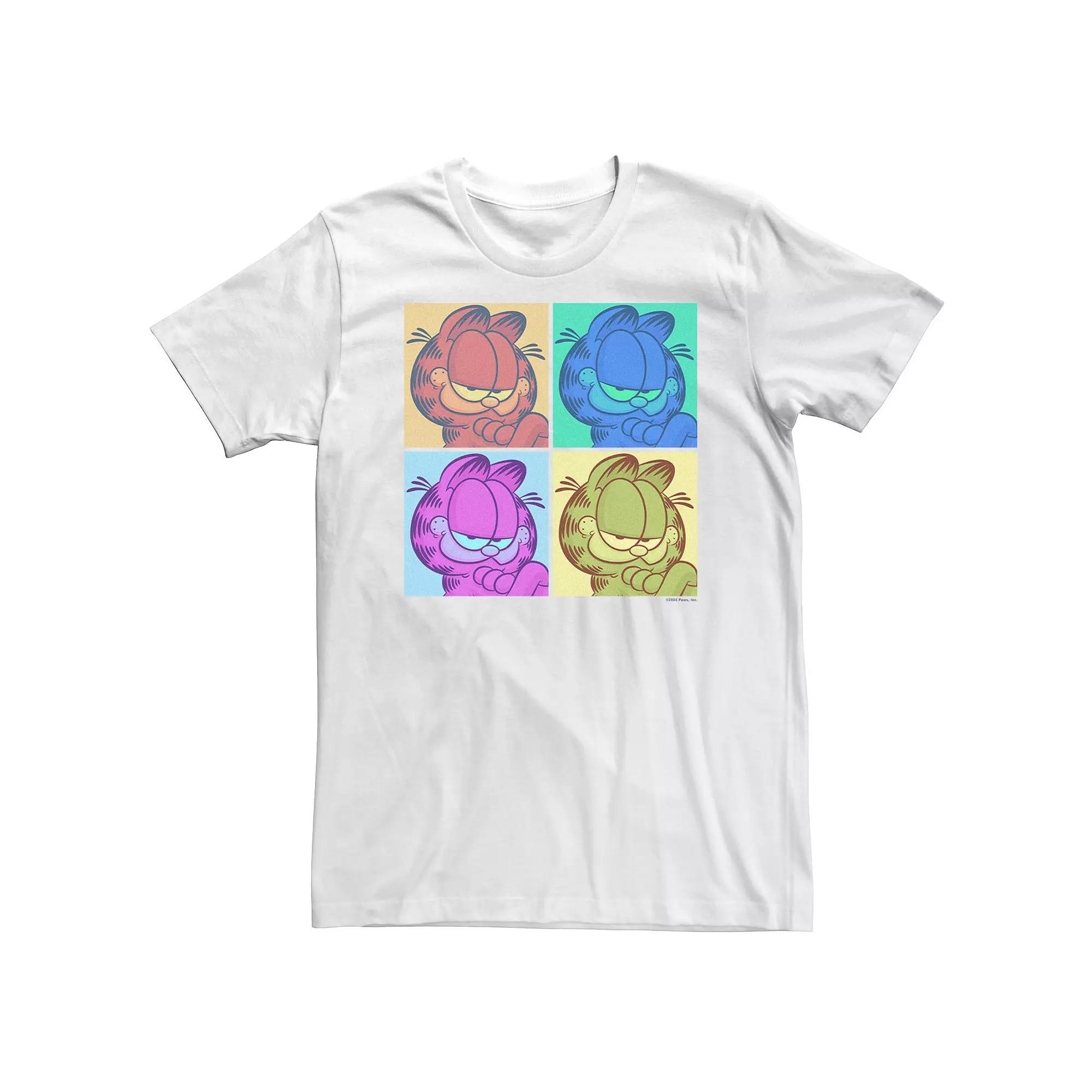 Big & Tall Garfield Pop Art Portrait Panels Tee, Men's,  Product Image