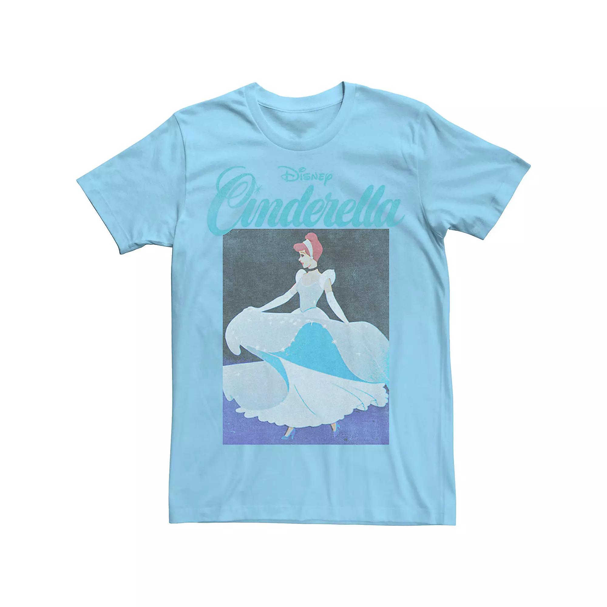 Disney's Cinderella Men's 70th Anniversary Cinderella Dancing Poster Tee, Size: Large, Light Blue Product Image