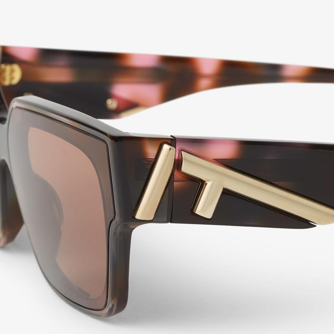 Fendi FirstPink Havana acetate sunglasses Product Image
