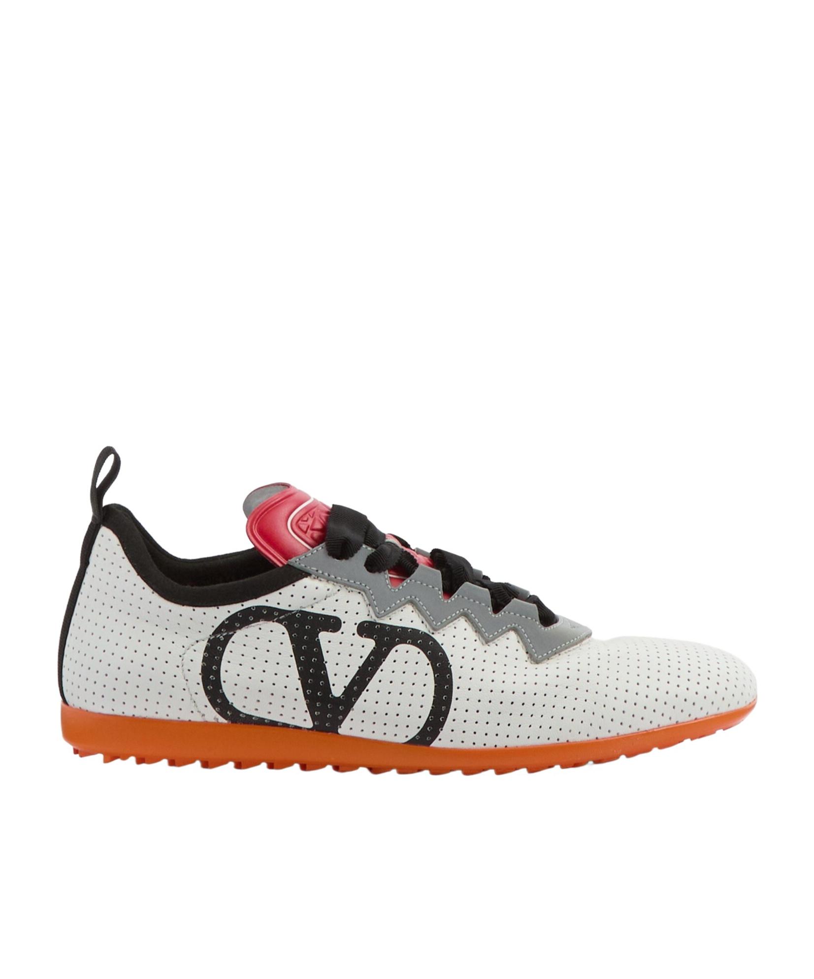 VALENTINO GARAVANI Chromathon Low-top Sneakers In Perforated Leather In Multi Product Image