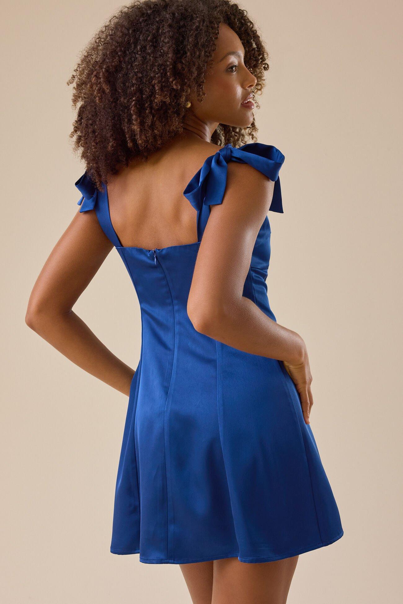 Posie Satin Mini Dress Product Image
