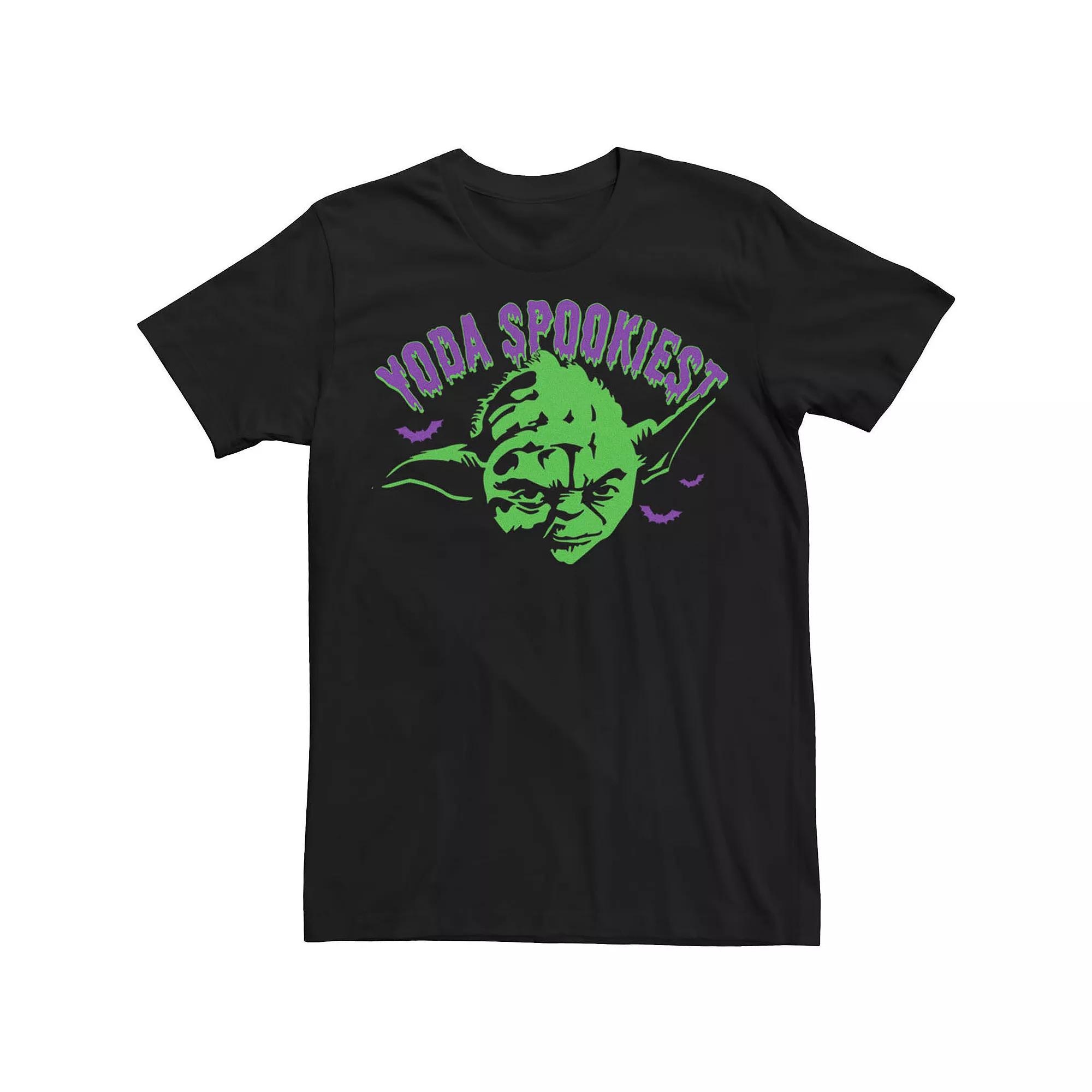 Men's Star Wars Halloween Purple Yoda Spookiest Tee,  Product Image