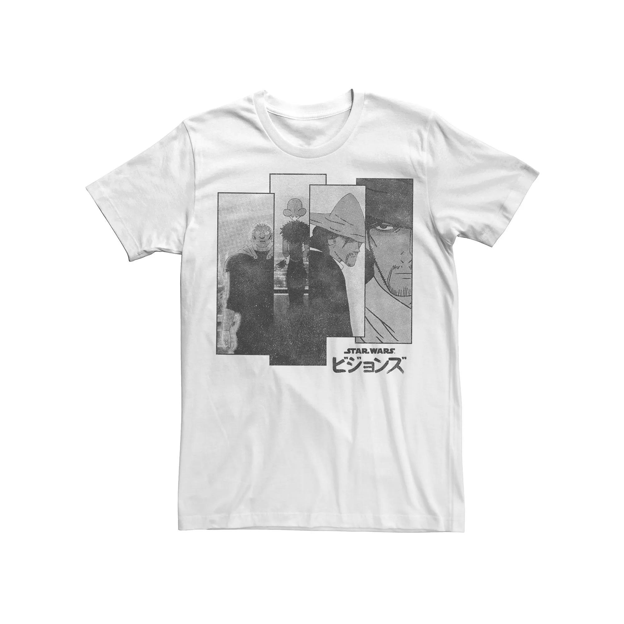 Men's Star Wars Visions Akakiri Split Panels Tee, Boy's, Size: Large, White Product Image