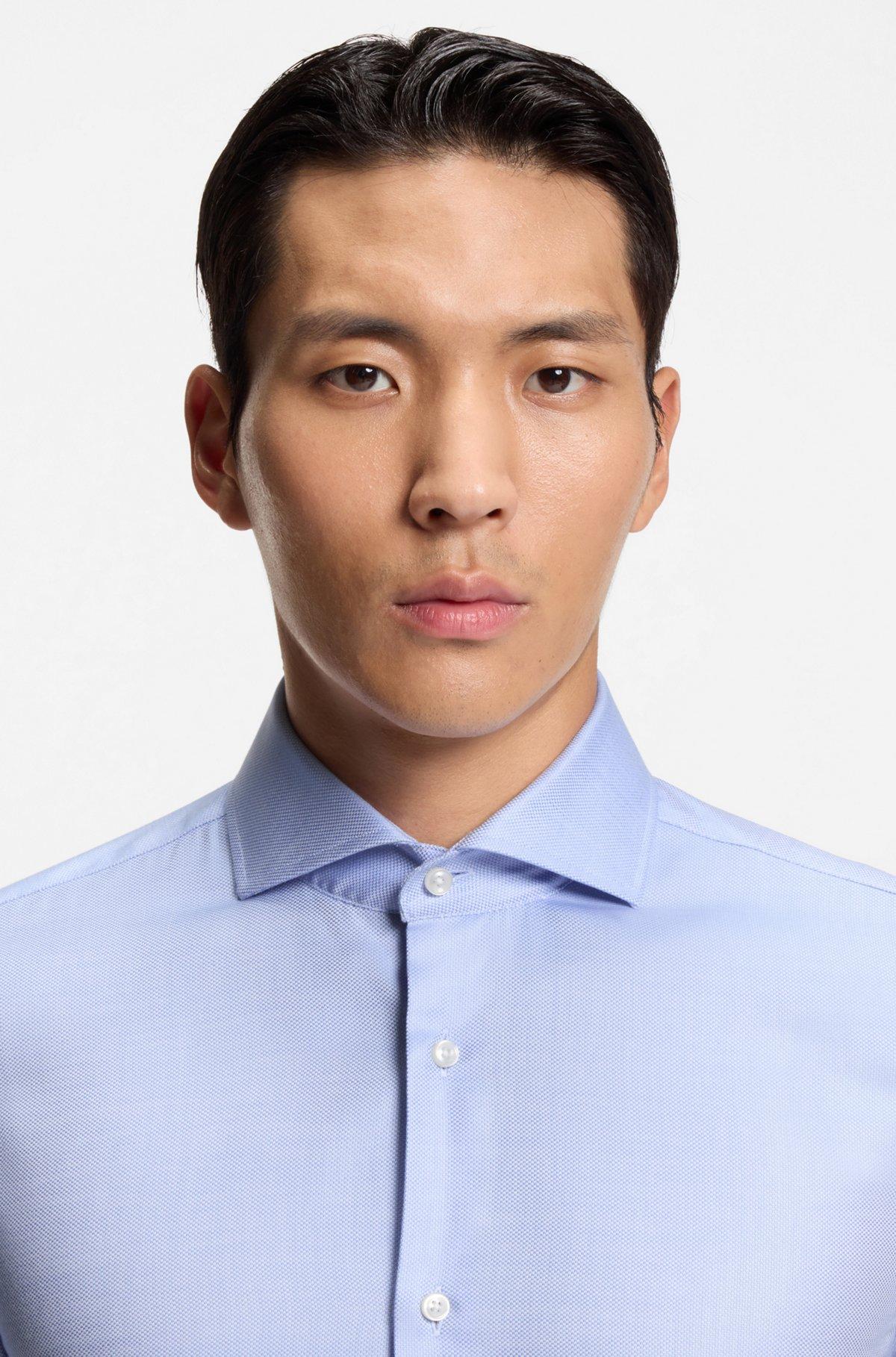 Wrinkle-resistant slim-fit shirt in a cotton blend Product Image