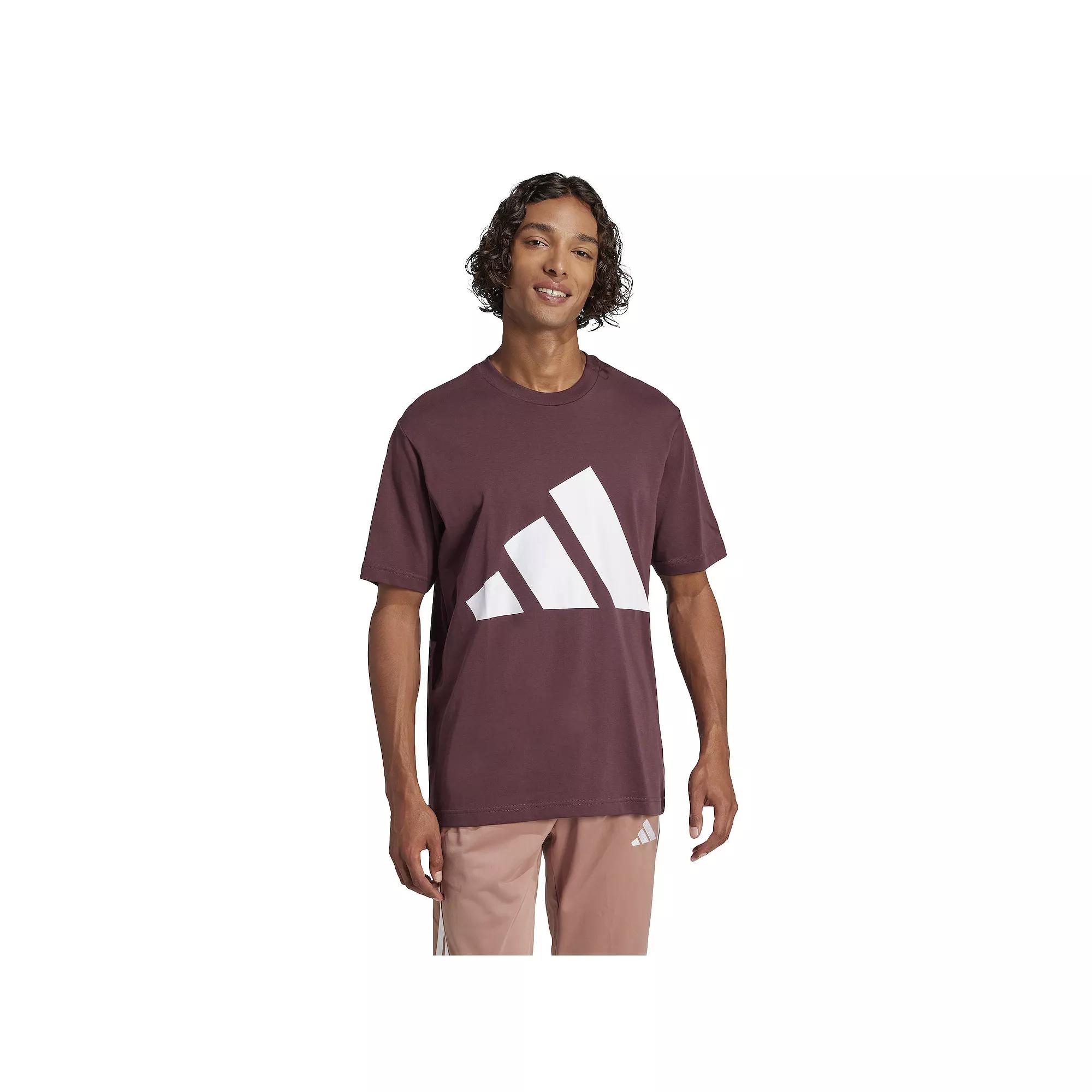 Men's adidas Essentials Big Logo Sportswear T-Shirt, Size: XXL, Aurora Red Product Image