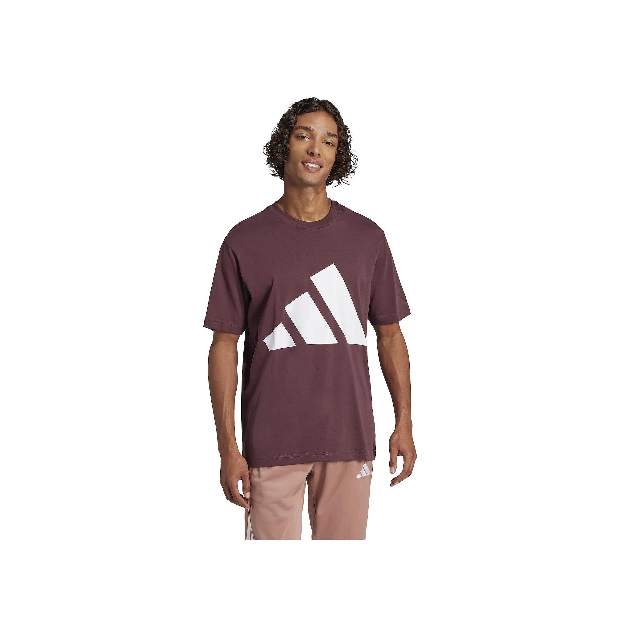 Men's adidas Essentials Big Logo Sportswear T-Shirt, Size: XXL, Aurora Red Product Image