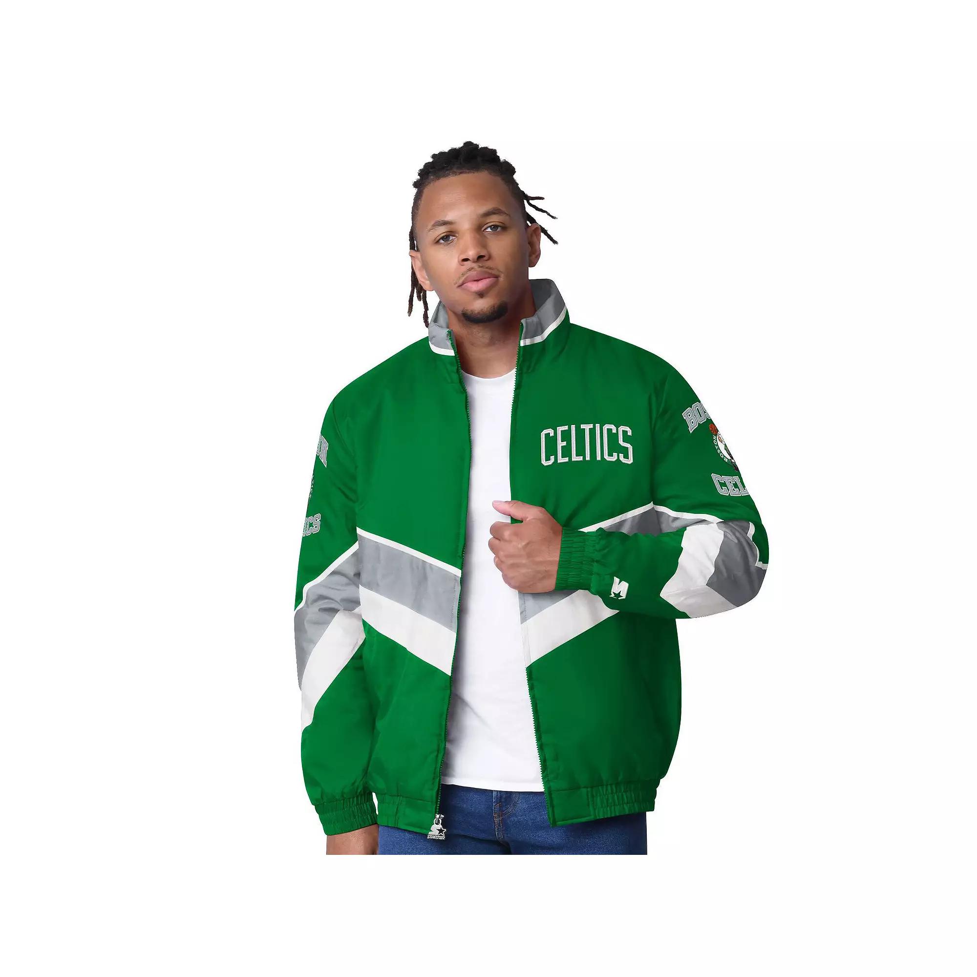 Men's Starter Kelly Green Boston Celtics Captain Oxford Full-Zip Jacket,  Product Image
