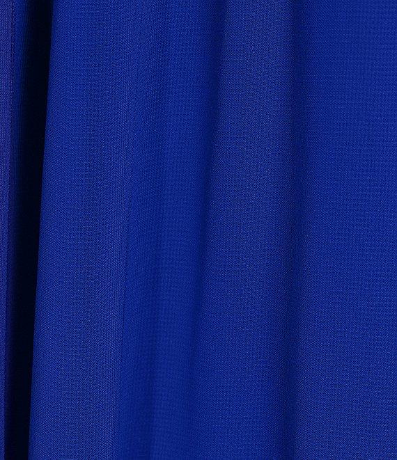 Marina Chiffon Halter Neck Sleeveless Wide Leg Overlay Jumpsuit Product Image