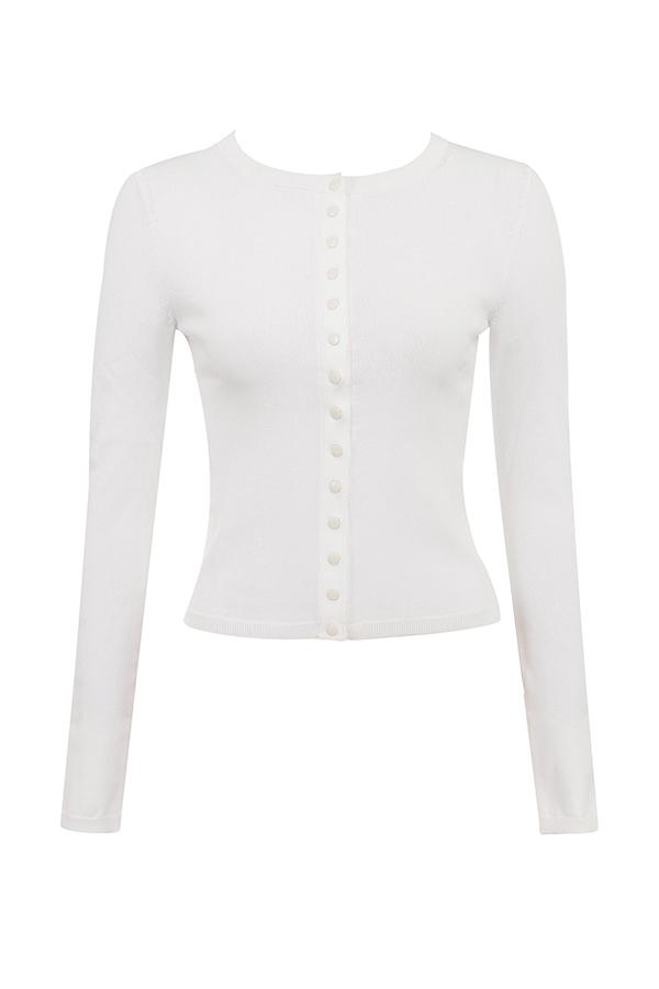 Riva  white summer knit cardigan - sale Product Image