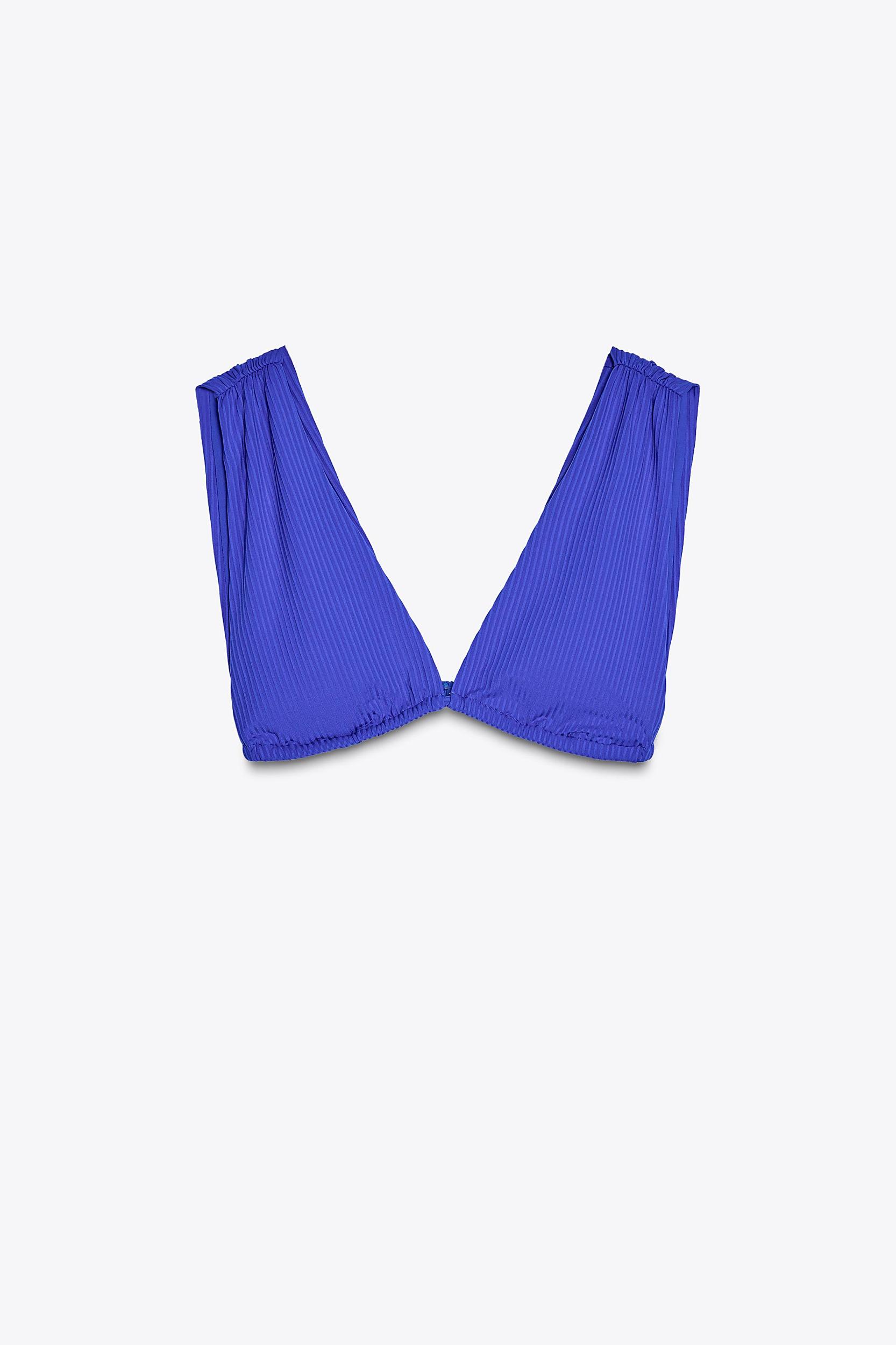 RIB WIDE STRAP BIKINI TOP Product Image