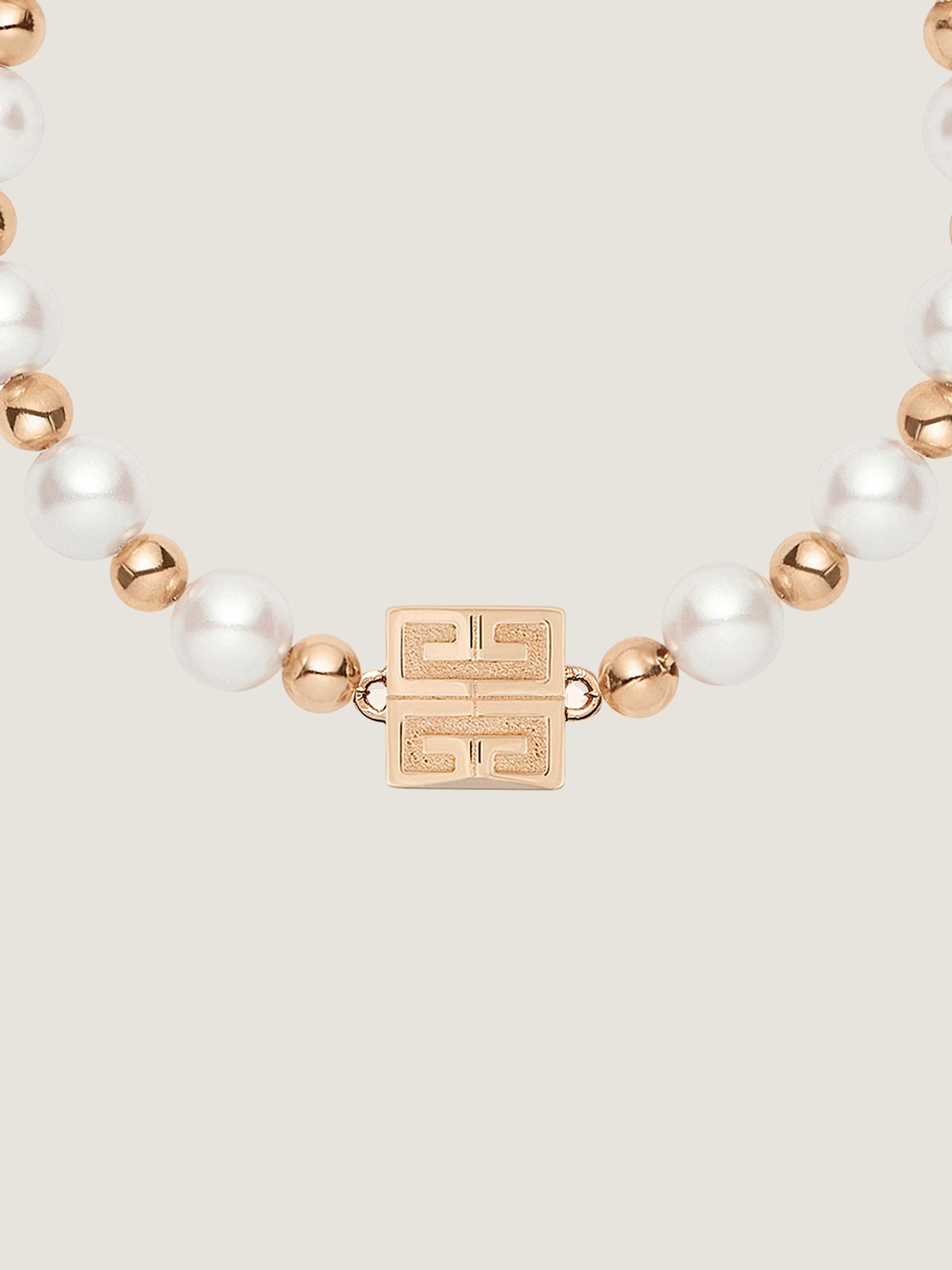 4G bracelet in metal with pearls Product Image