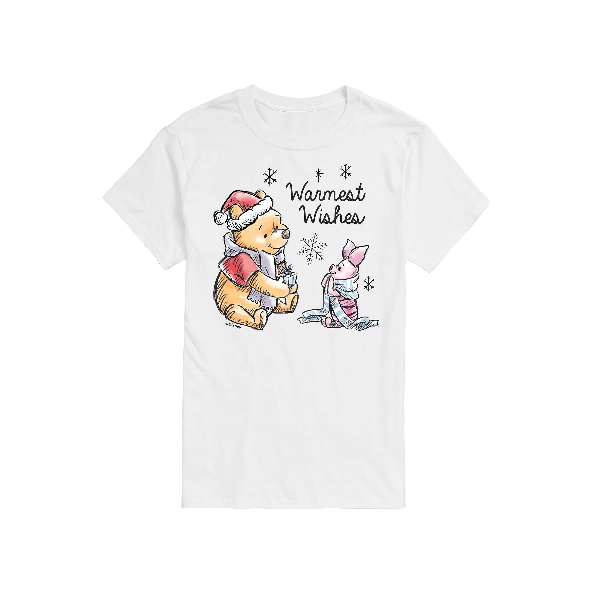 Disney's Winnie The Pooh Men's Warmest Wishes Graphic Tee,  Product Image