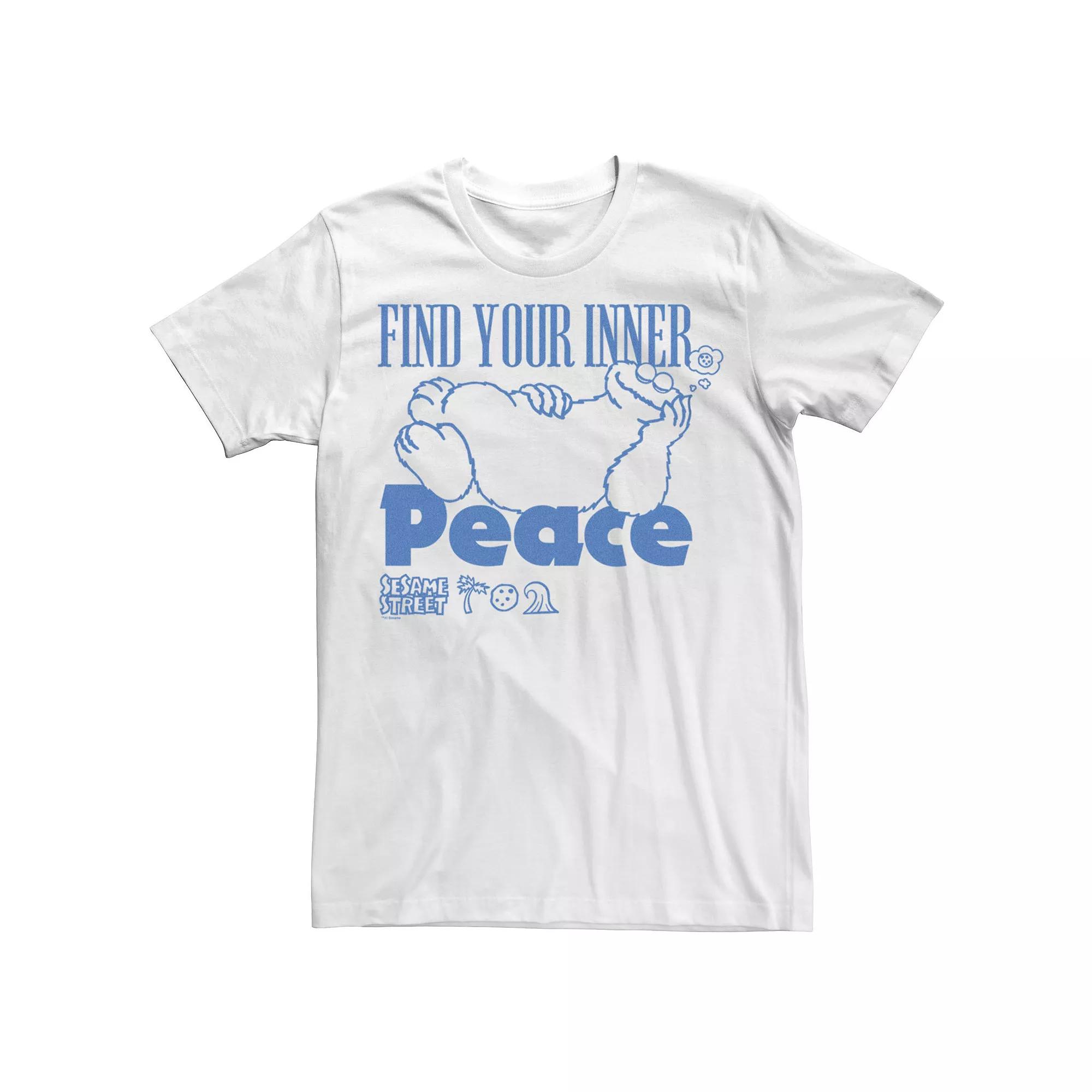 Big & Tall Sesame Street Cookie Peace Tee, Men's,  Product Image