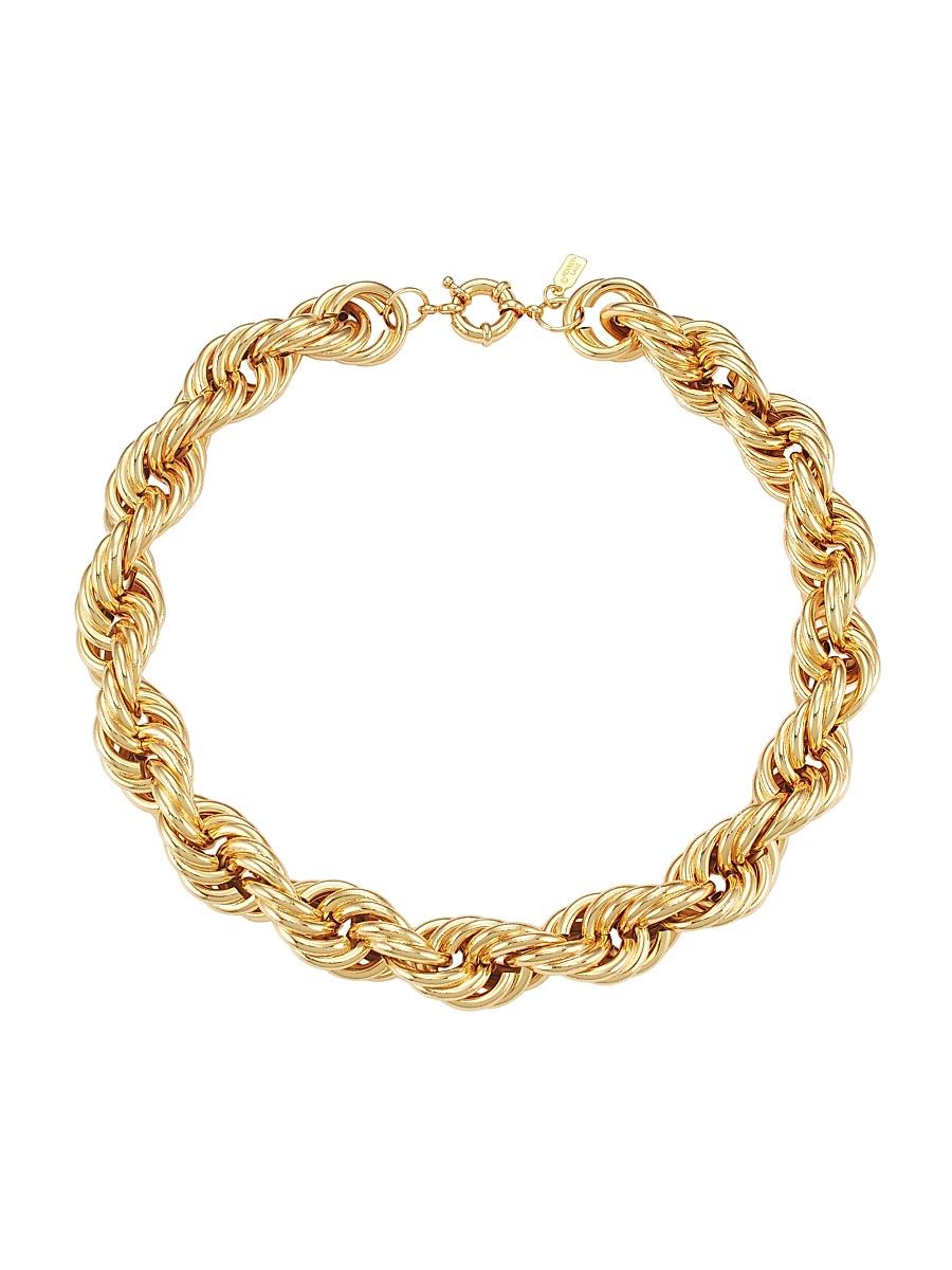 Womens Goldtone Twist Chain Necklace Product Image