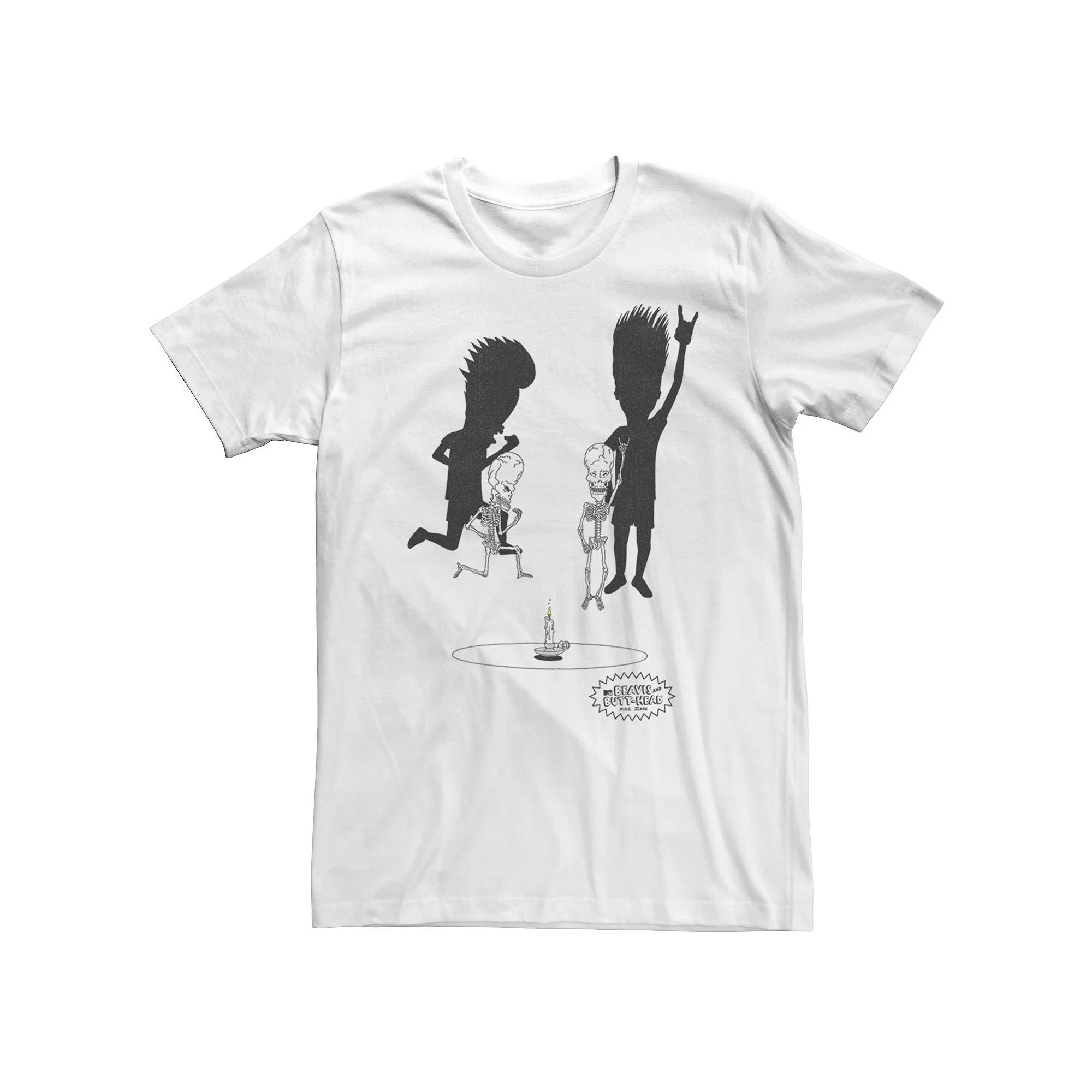 Men's Beavis And Butthead Skeleton Rock Out Short Sleeve Tee,  Product Image