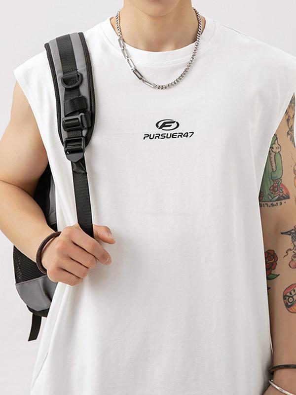 Men's Loose Casual Cotton Vest Product Image
