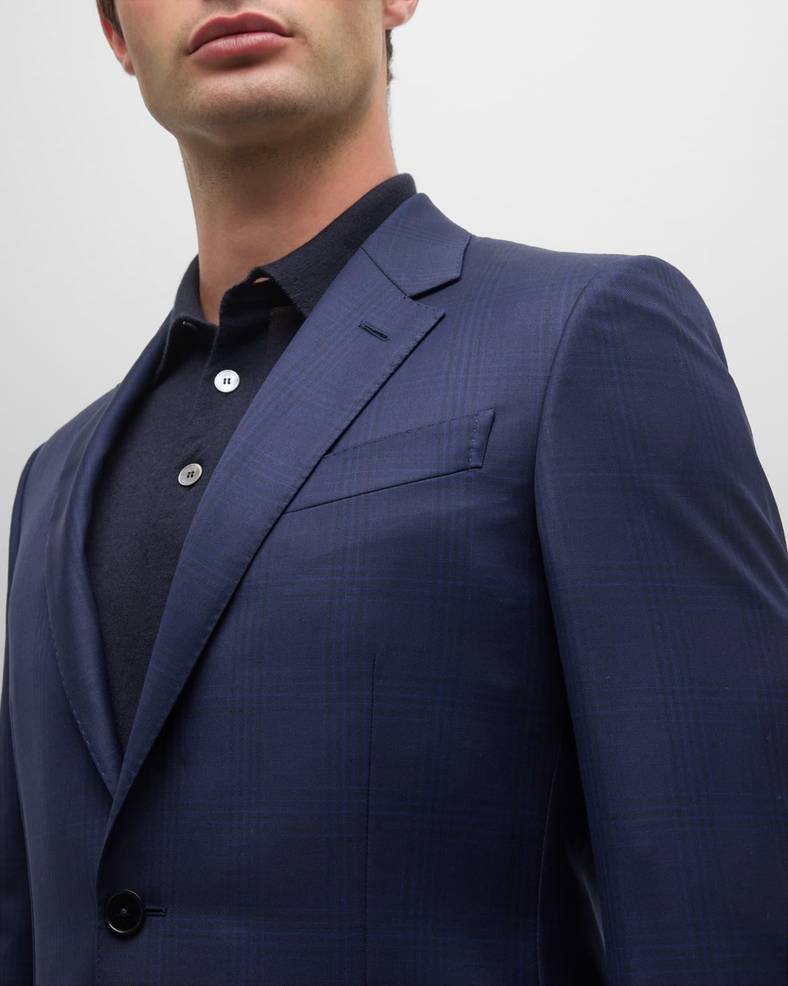 Men's Plaid Wool Suit Product Image