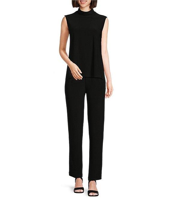 Caroline Rose Stretch Knit Jersey Tapered Leg Pull-On Pants Product Image