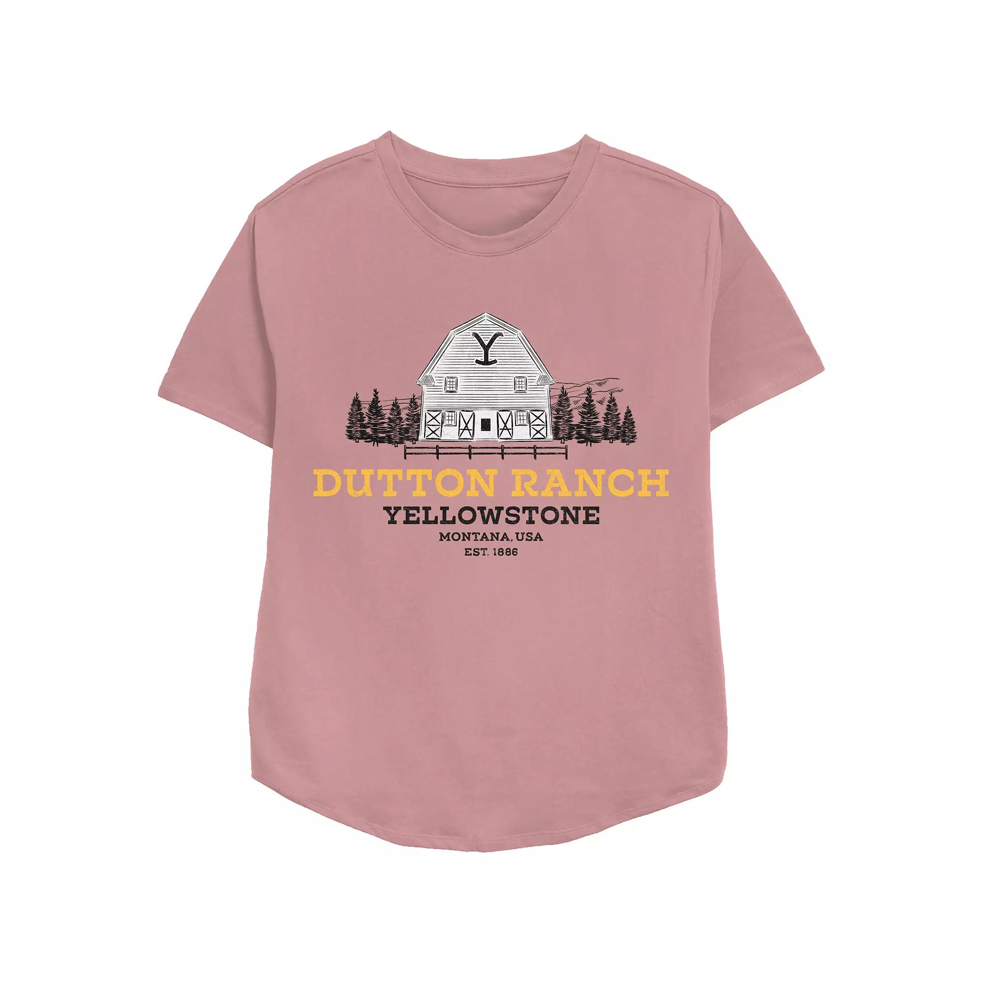 Women's Yellowstone Dutton Ranch Barn Relaxed Fit Graphic Tee, Girl's,  Product Image