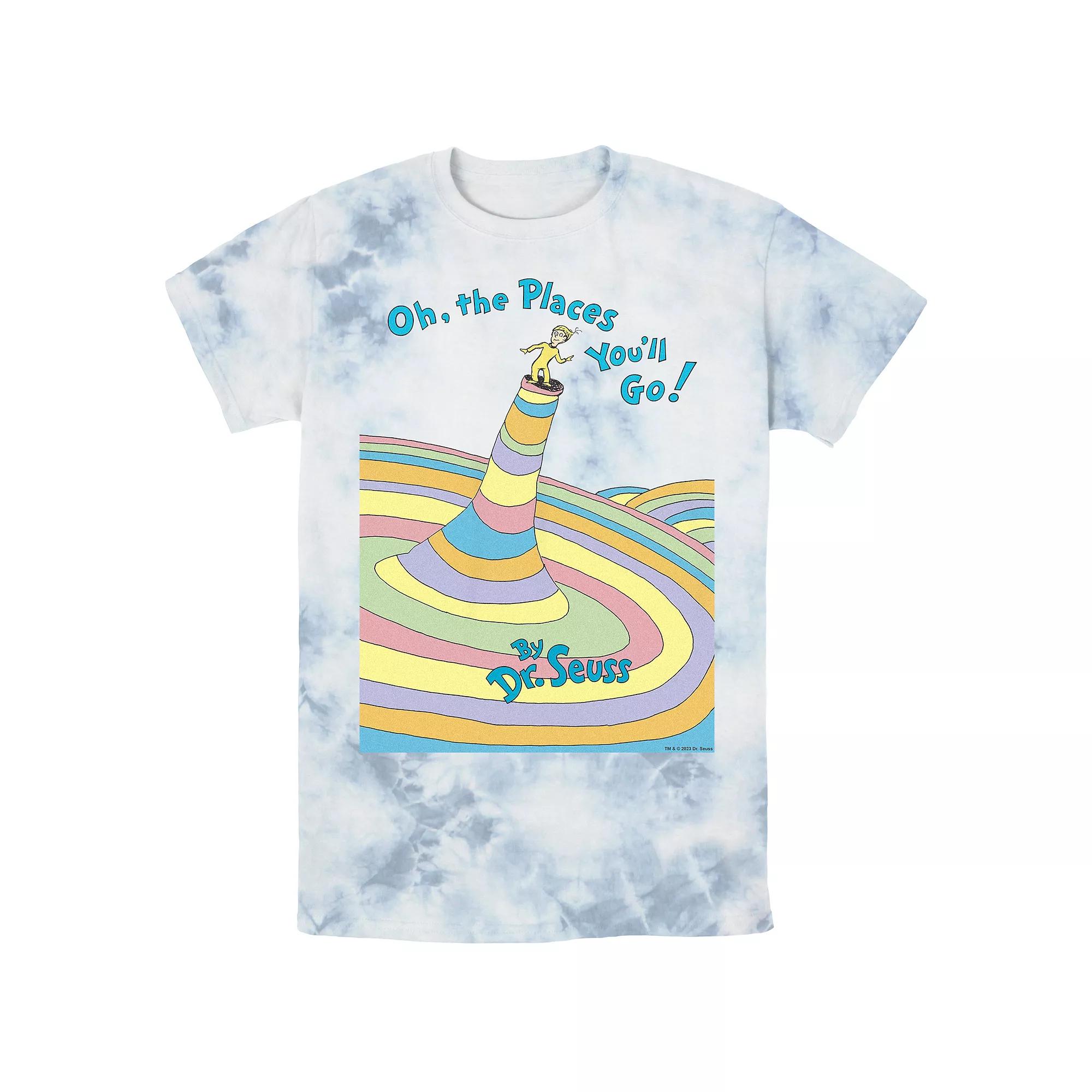 Men's Dr. Seuss Oh The Places You'll Go Bombard Wash Graphic Tee,  Product Image