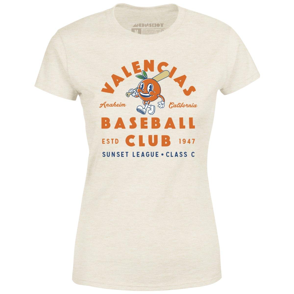 Anaheim Valencias - California - Vintage Defunct Baseball Teams - Women's T-Shirt Female Product Image
