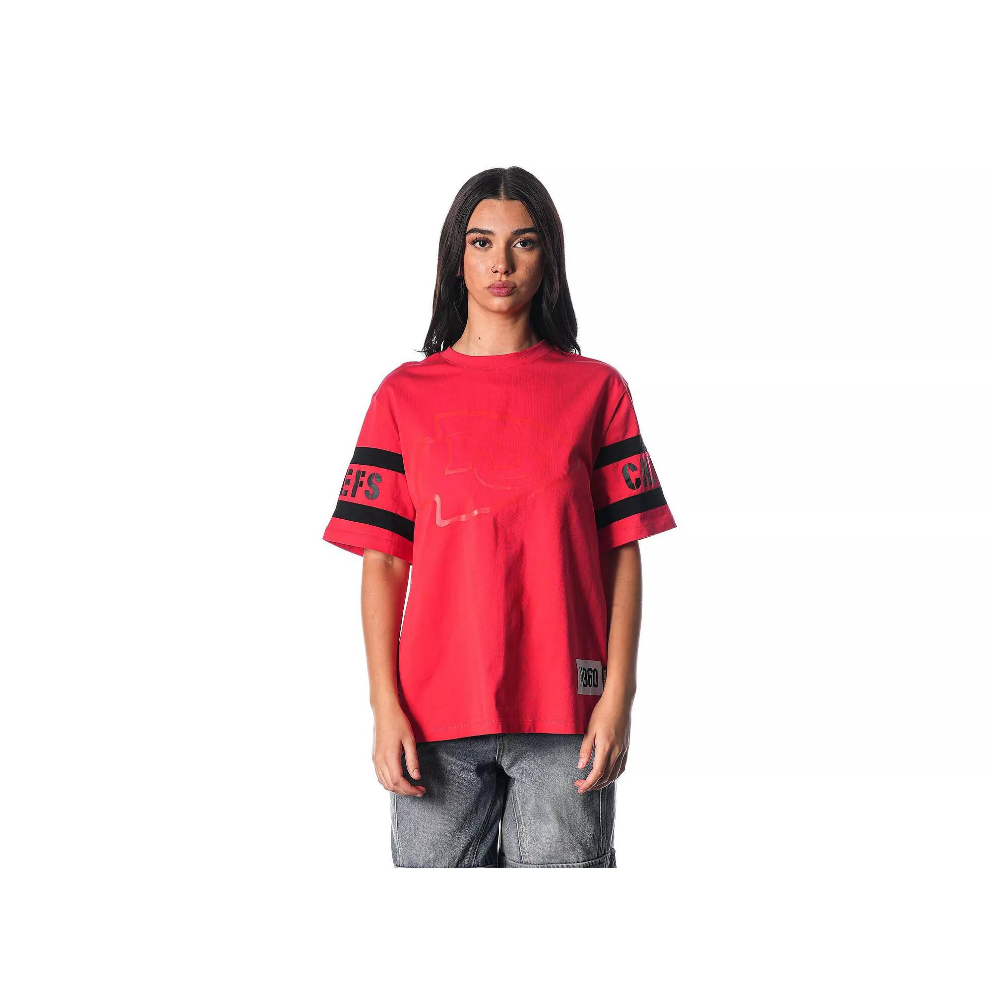 Women's The Wild Collective Red Kansas City Chiefs Drop Shoulder T-Shirt,  Product Image