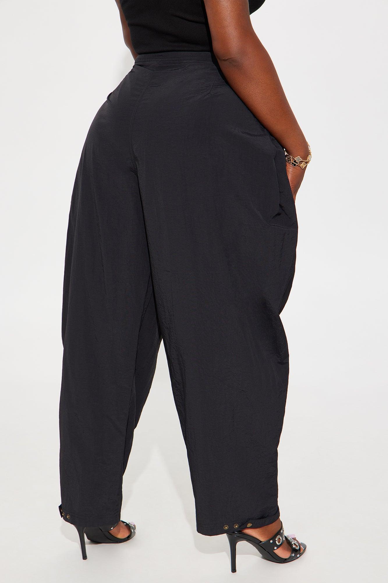Nylon Windbreaker Pant - Black Product Image