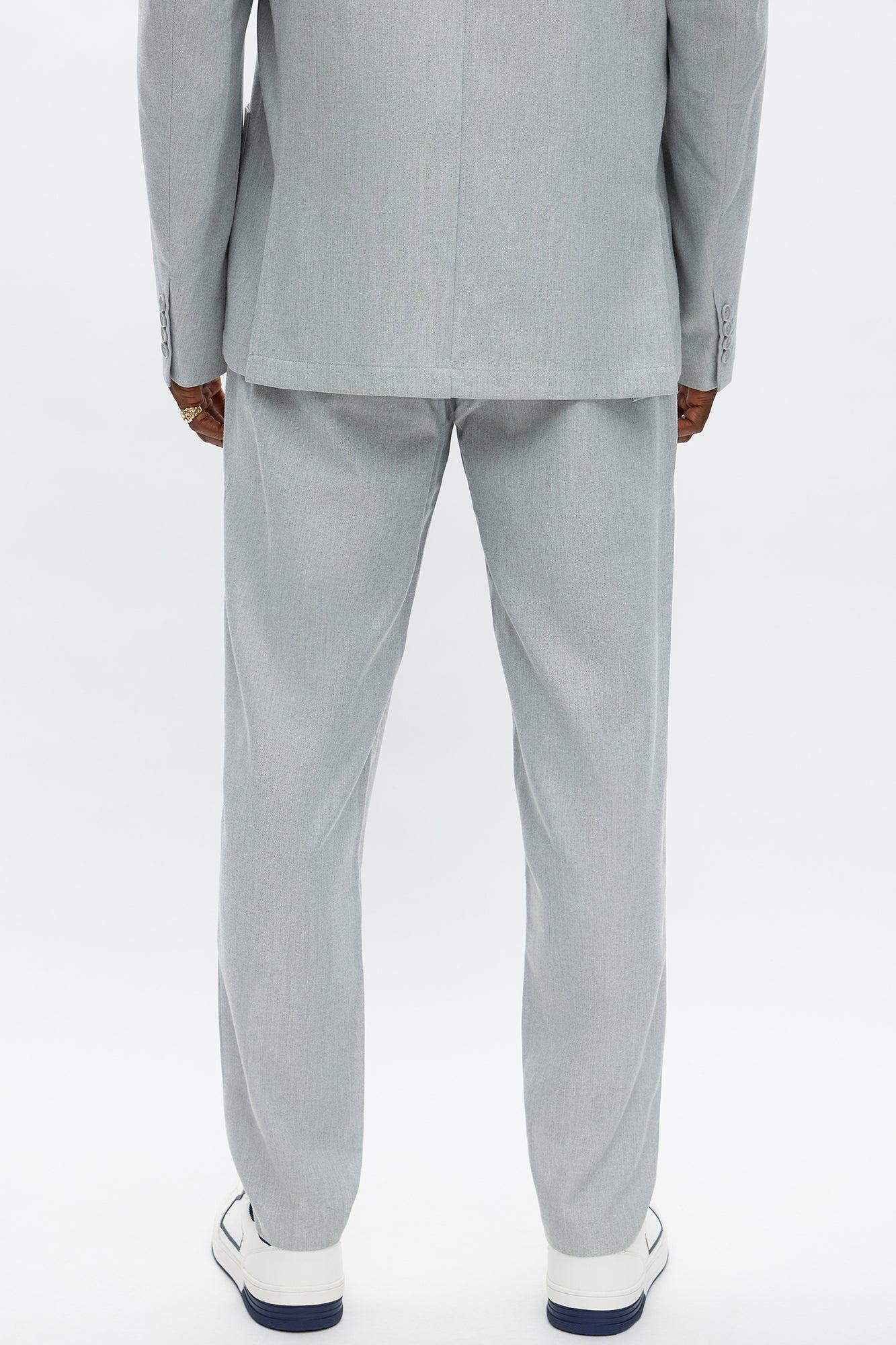 Slim Modern Stretch-Waist Everyday Trouser - Light Grey Male Product Image