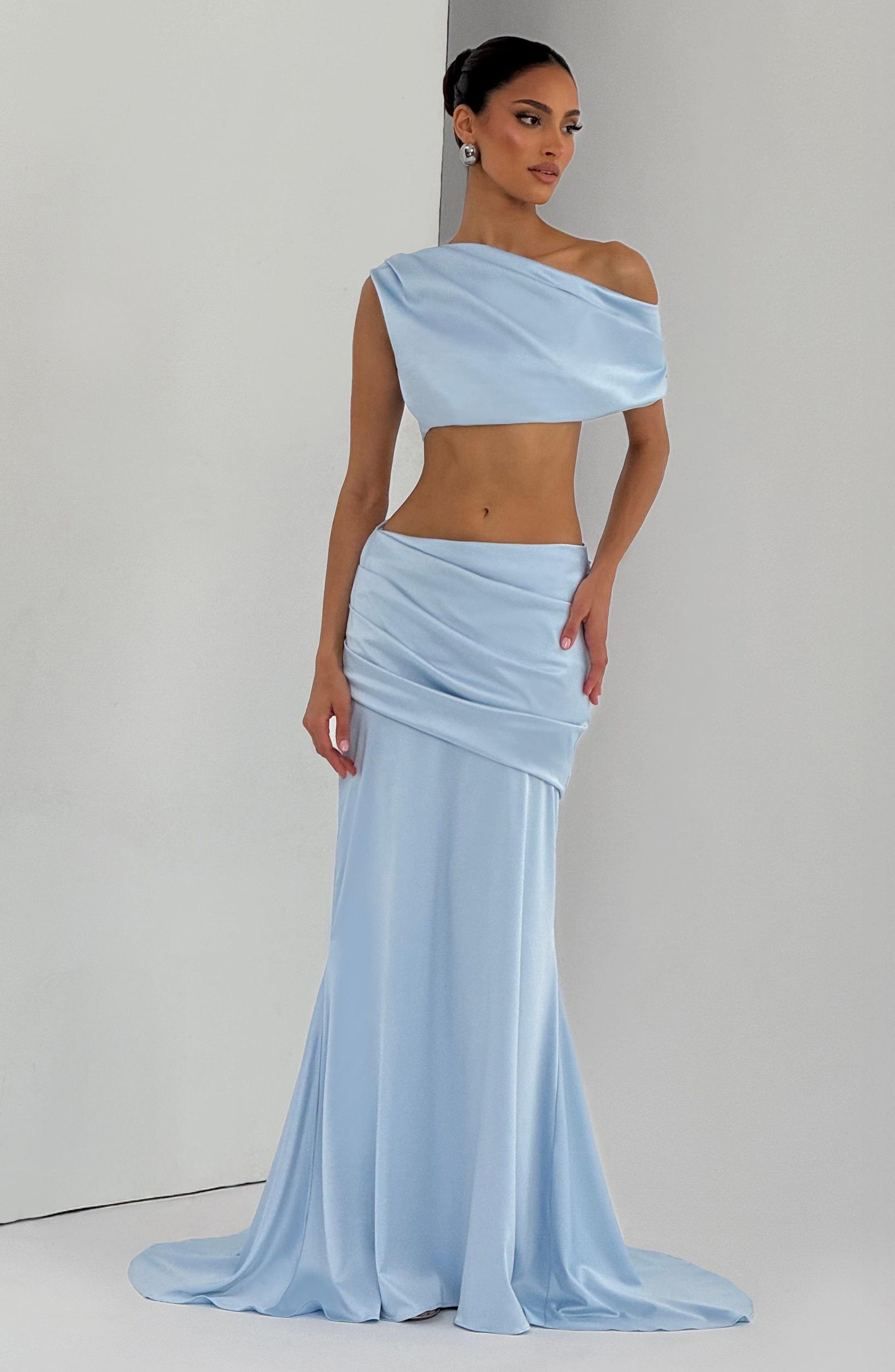 Claudette Maxi Skirt - Glacier Blue Product Image