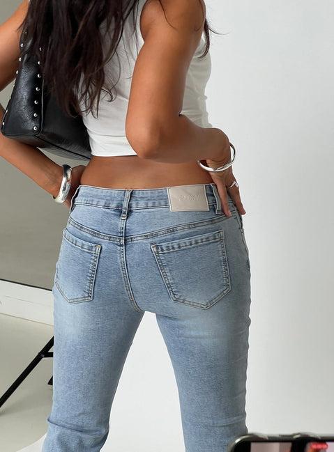Bethany Bootleg Low Rise Jeans Light Wash Product Image