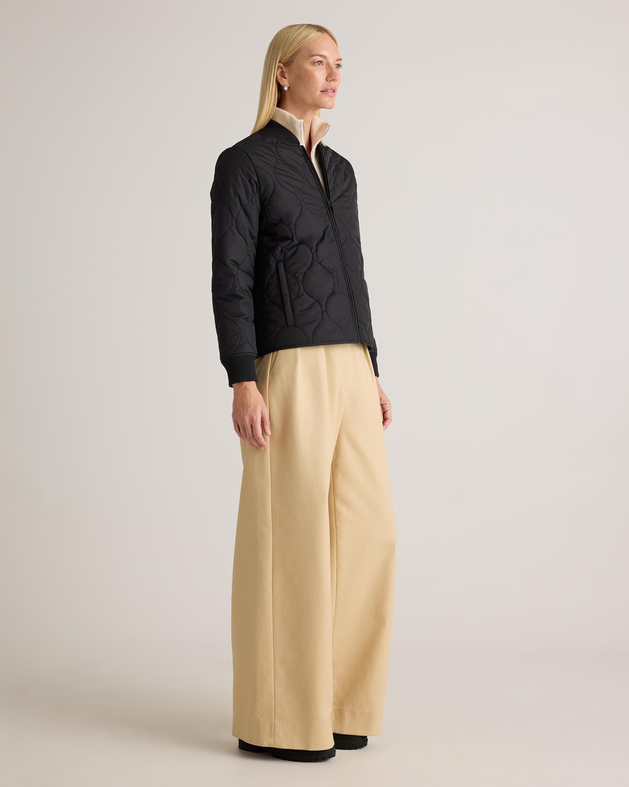 Quince | Women's Featherless Quilted Puffer Bomber Jacket Recycled Polyester Product Image