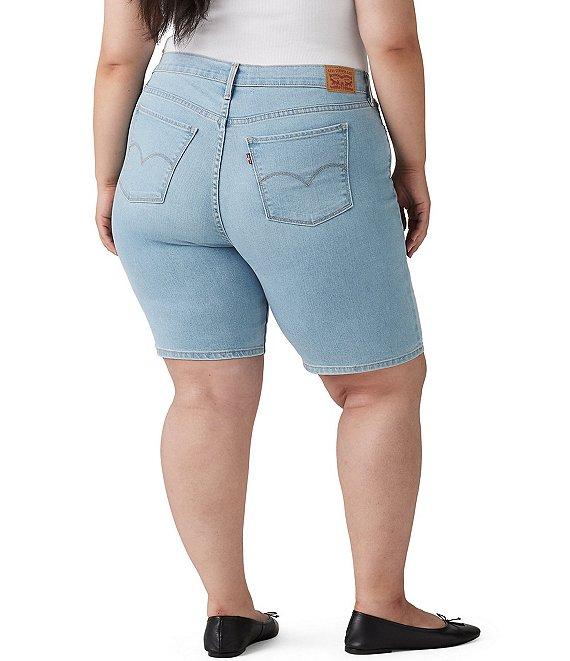 Levi's Plus Size Mid Rise Shaping Bermuda Denim Shorts Product Image