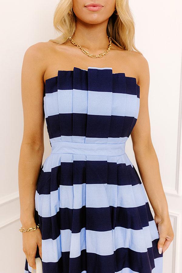 Come Sail Away With Me Stripe Midi Dress Product Image