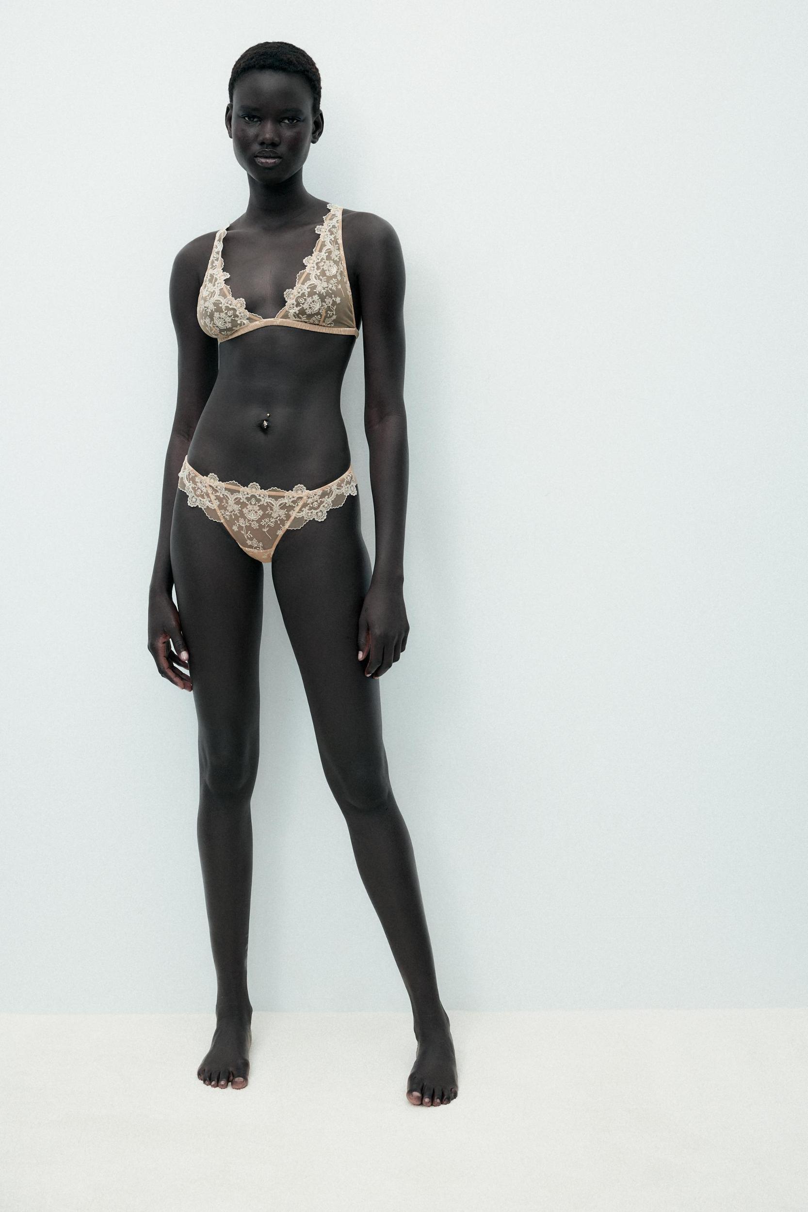 EMBROIDERED MESH PANTIES Product Image