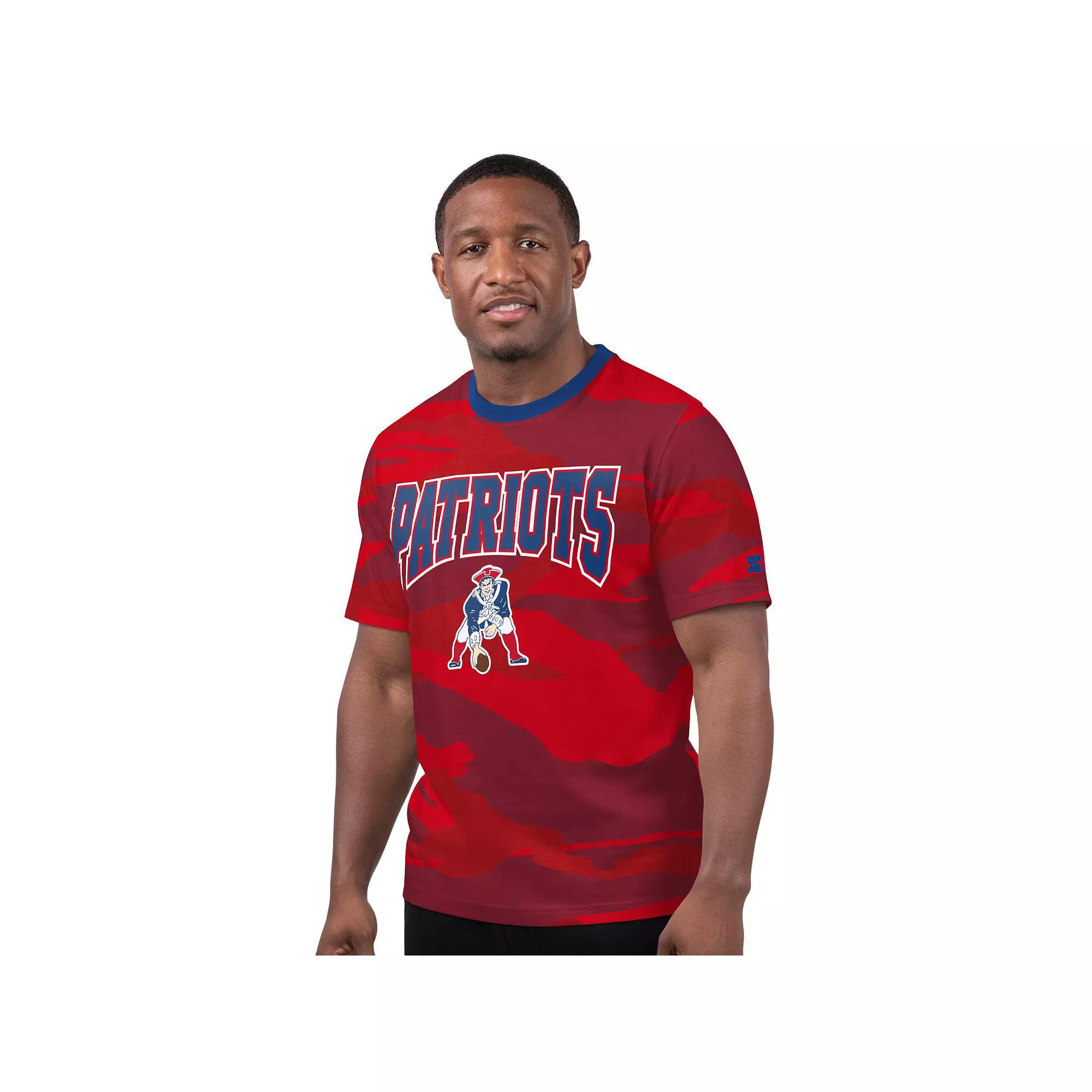 Men's Starter Red New England Patriots Thursday Night Gridiron Classics Vintage Logo T-Shirt,  Product Image