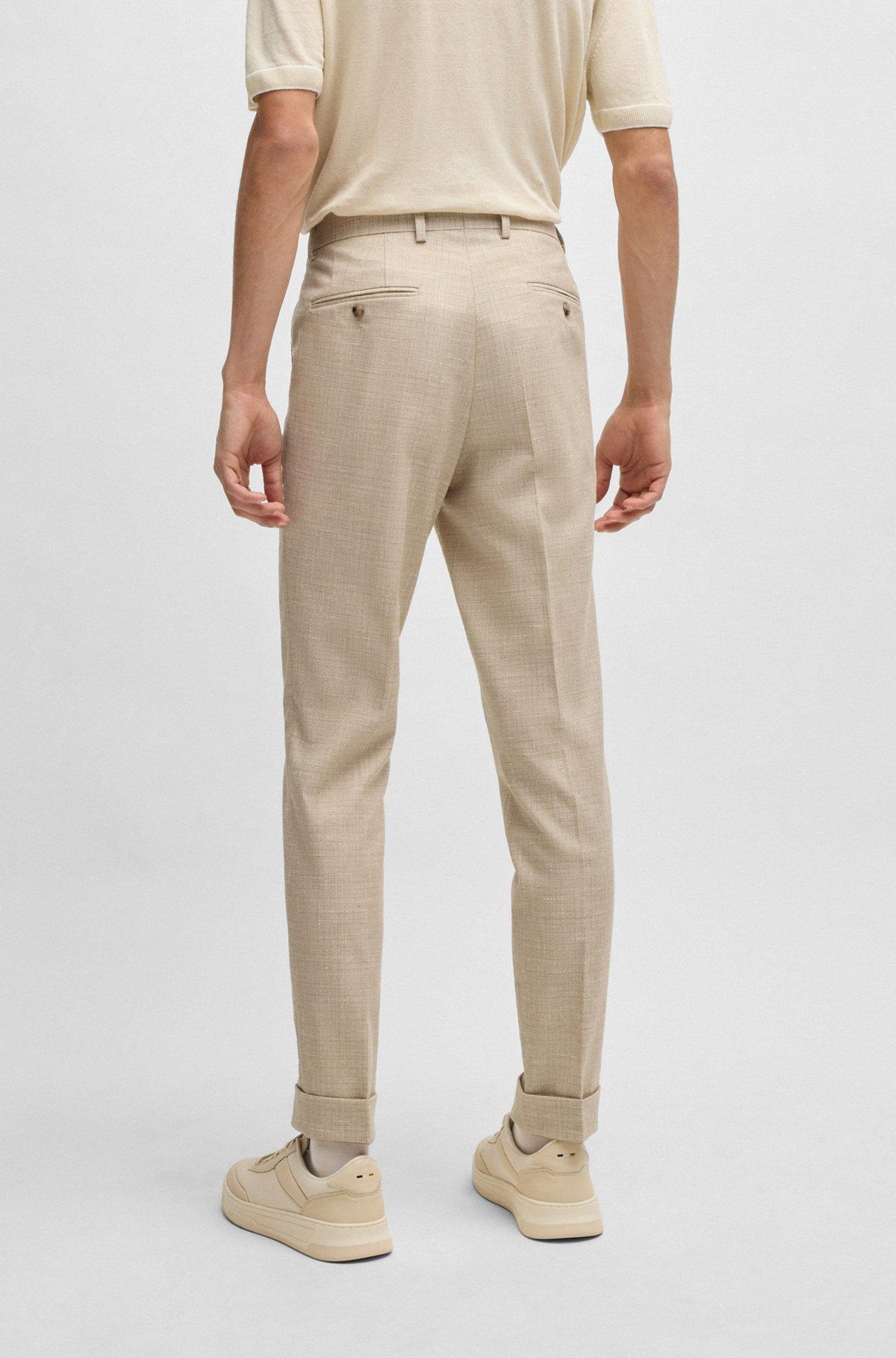 BOSS - Two-piece suit in patterned tweed - White Product Image