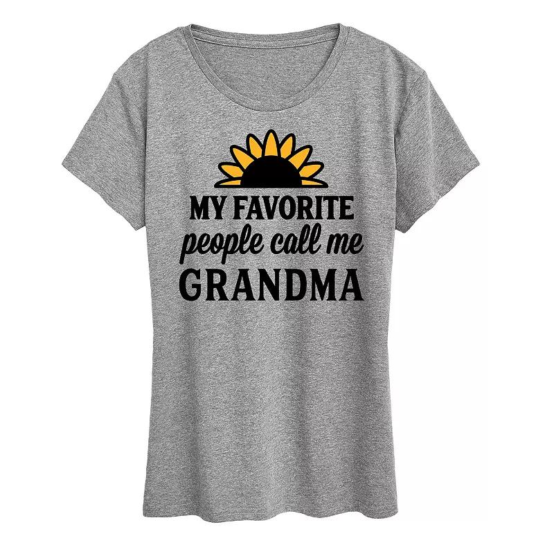Women's Favorite People Call Me Grandma Graphic Tee,  Product Image