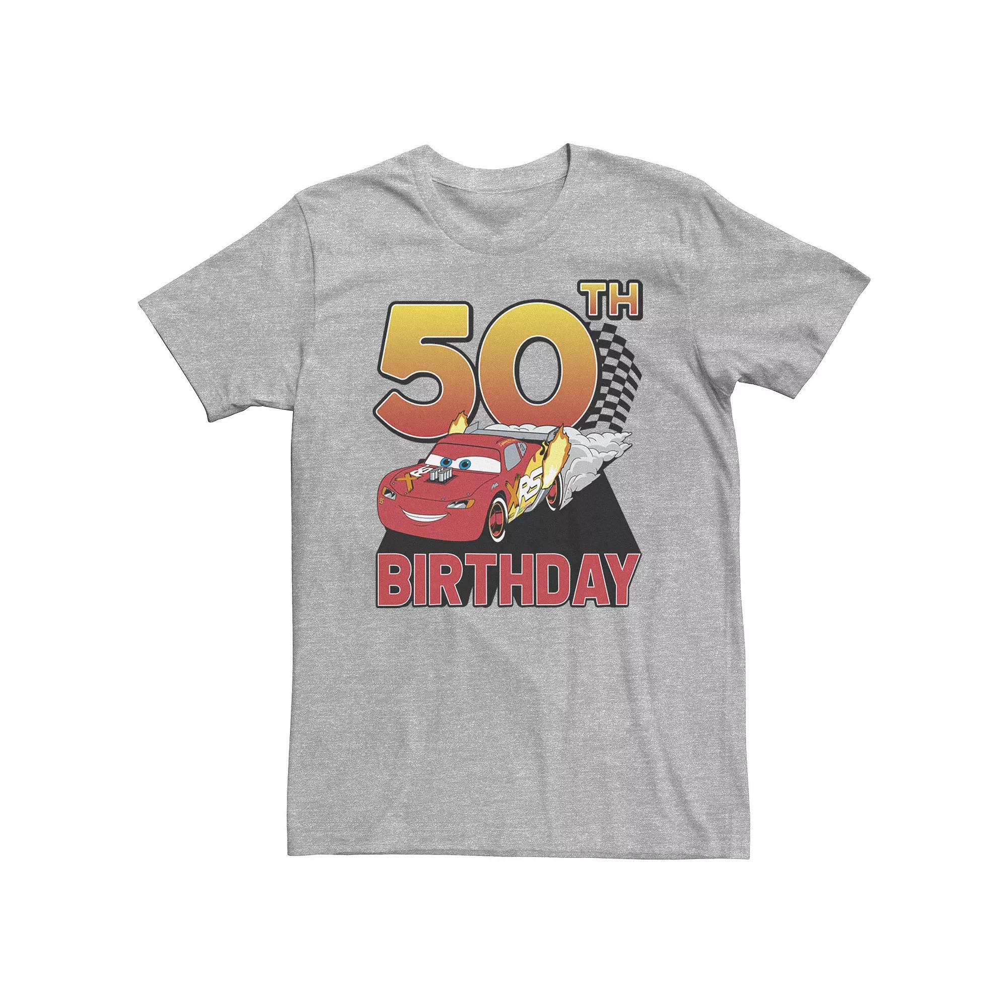 Big & Tall Disney / Pixar Cars 50th Birthday Racer Lightning McQueen Tee, Men's,  Product Image