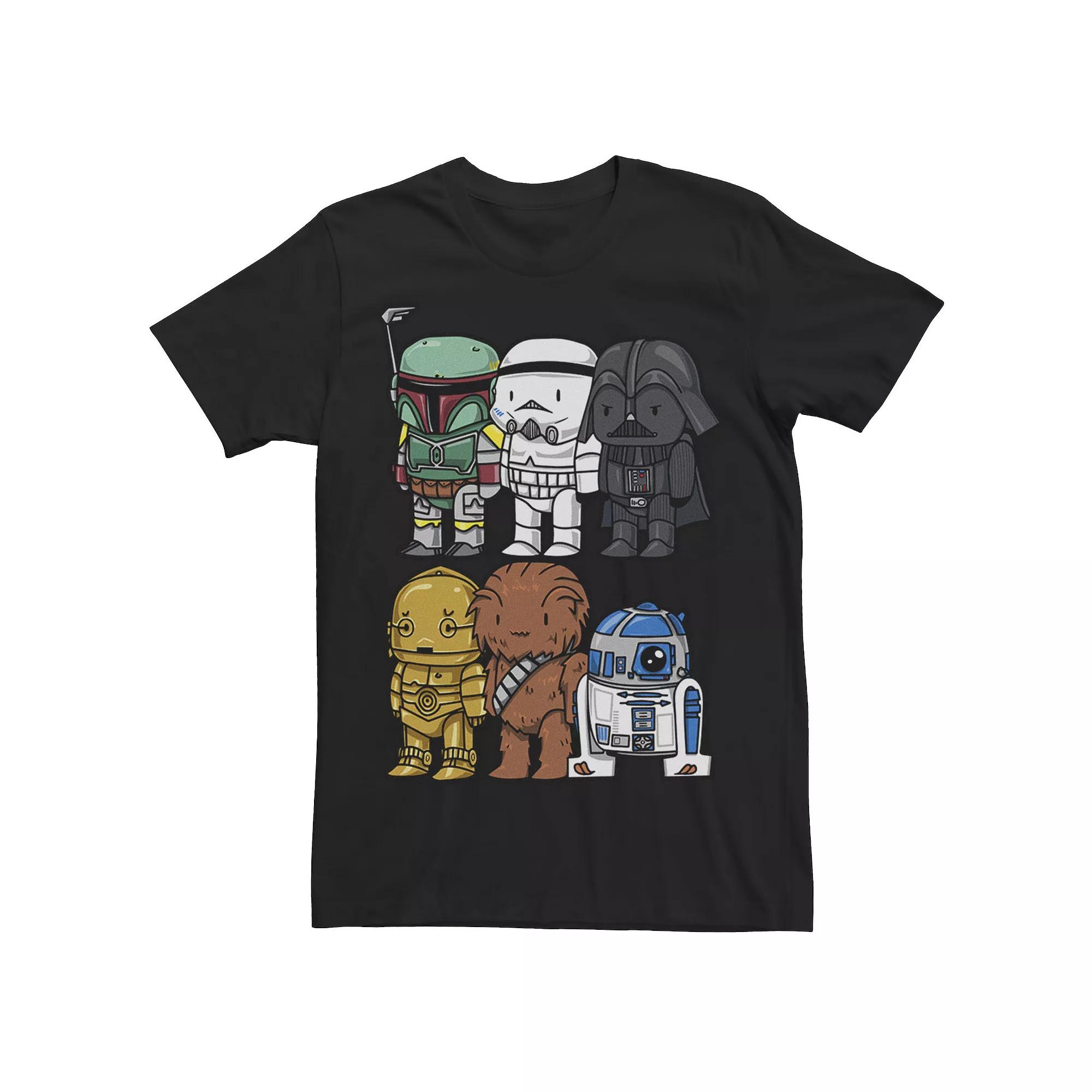Men's Star Wars Boba Trooper Vader Chewie Chibi Tee,  Product Image