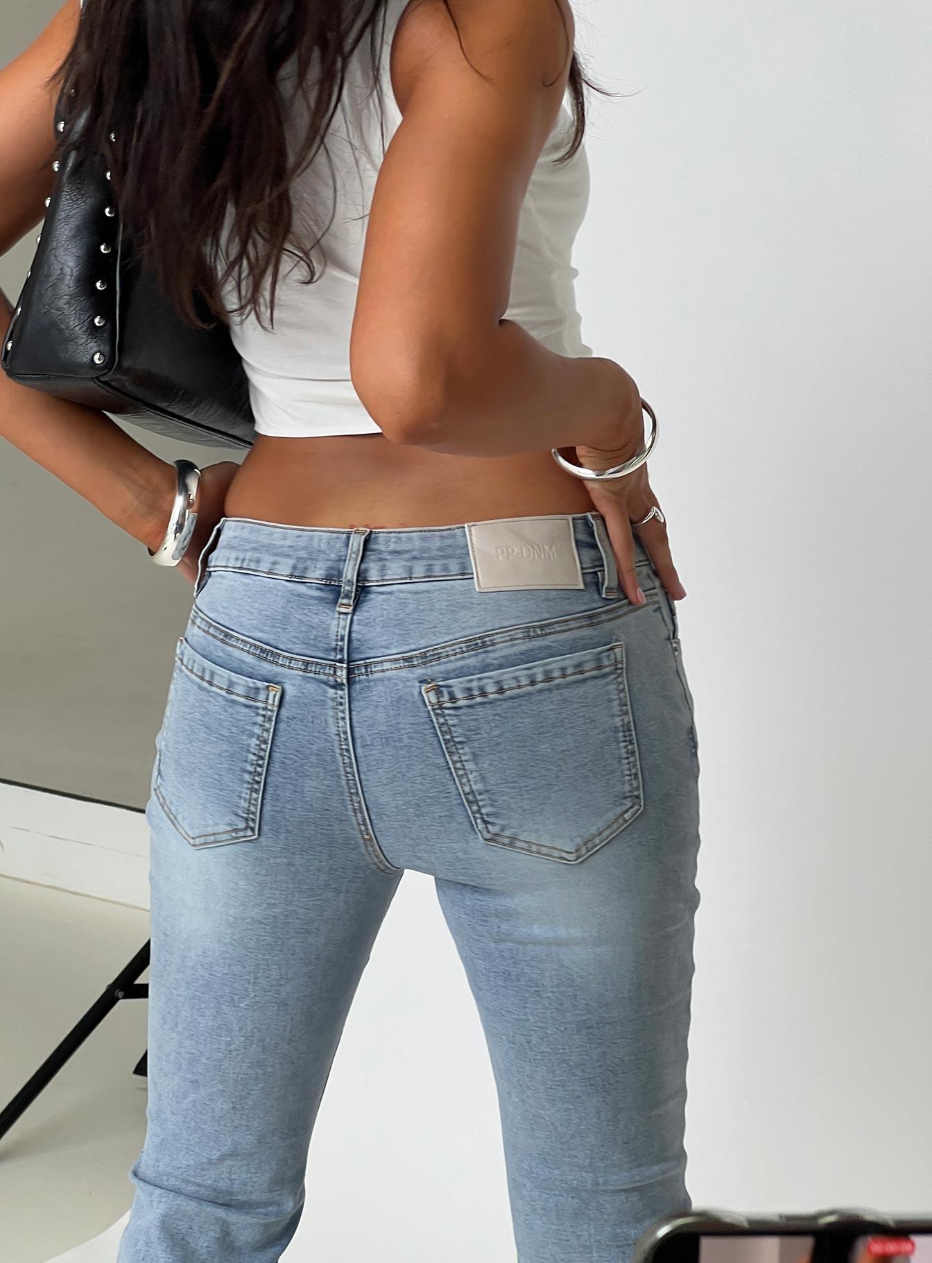 Bethany Bootleg Low Rise Jeans Light Wash Product Image