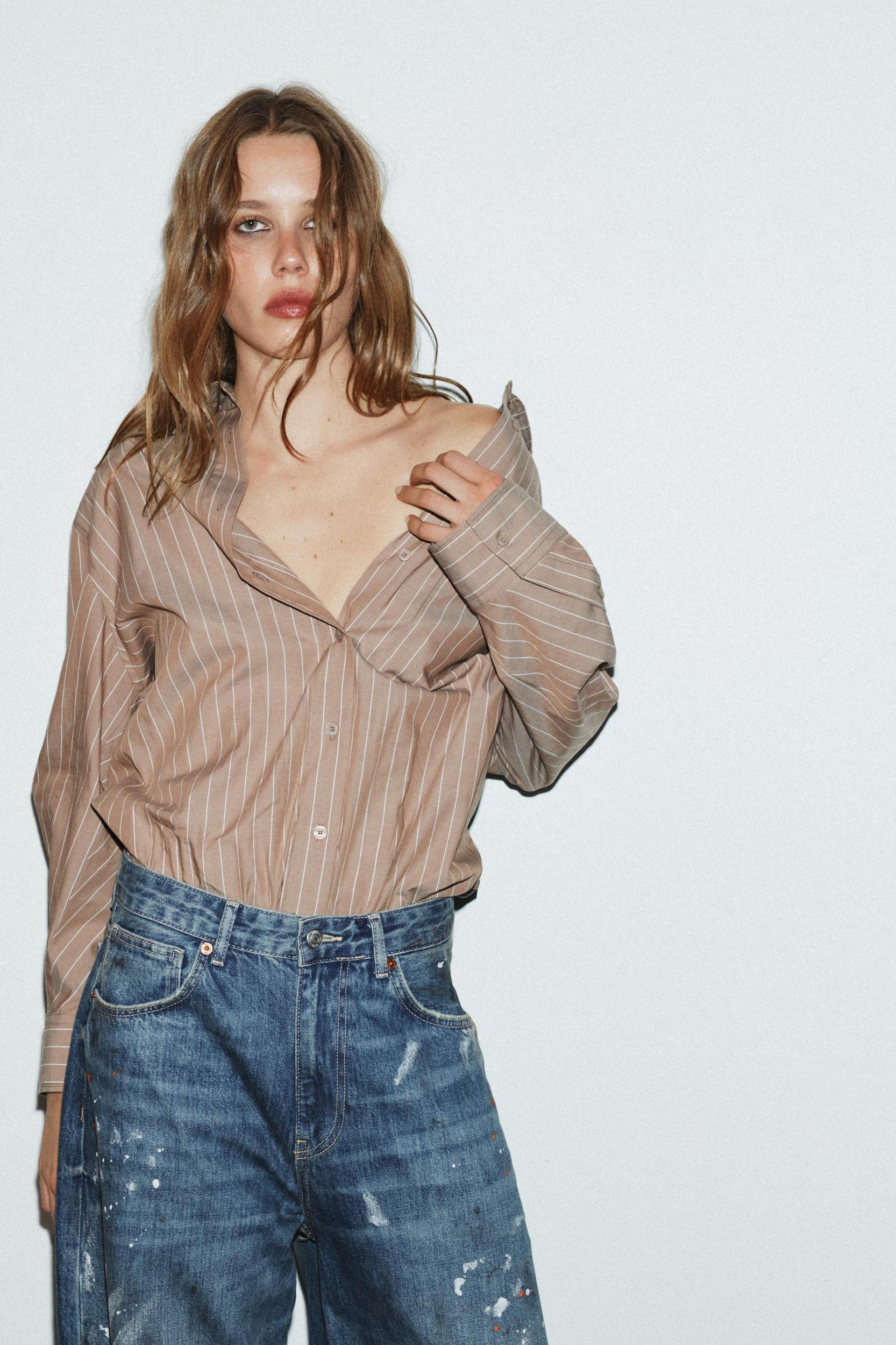 TRF LOOSE OVERSIZE HIGH WAIST JEANS Product Image