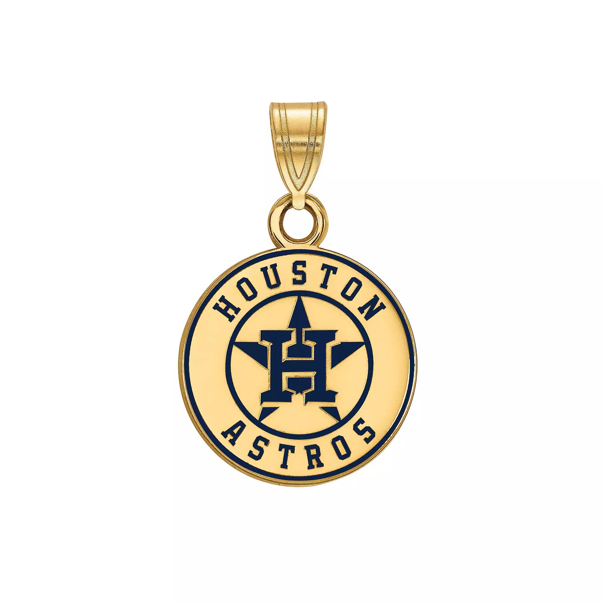 LogoArt Houston Astros Enamel Logo Pendant, Women's, Size: 18 mm, 14k Gold Plated Product Image